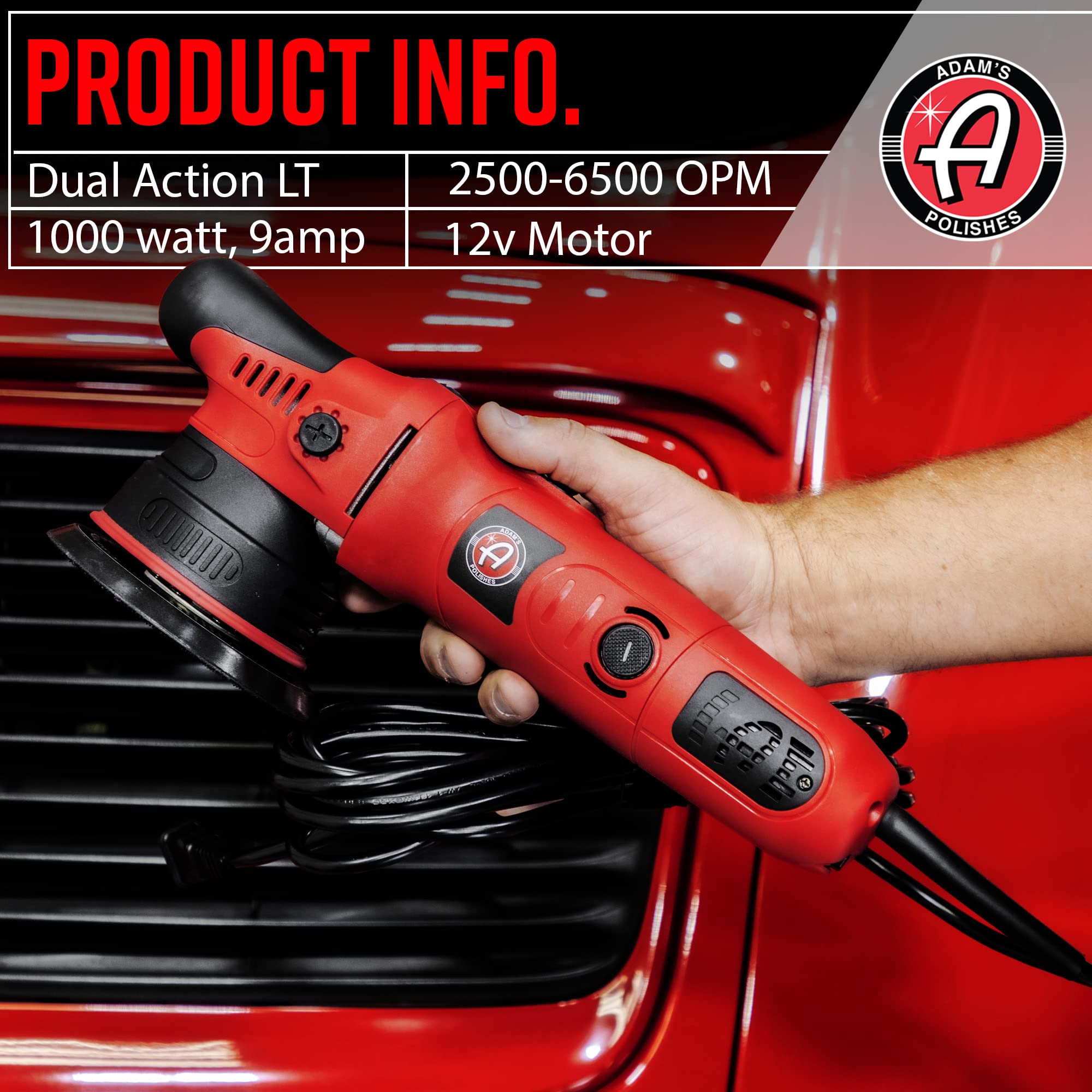 Adam's 9mm Dual Action Car Polisher - Buffer Car Scratch Remover for Car Detailing - Image 3