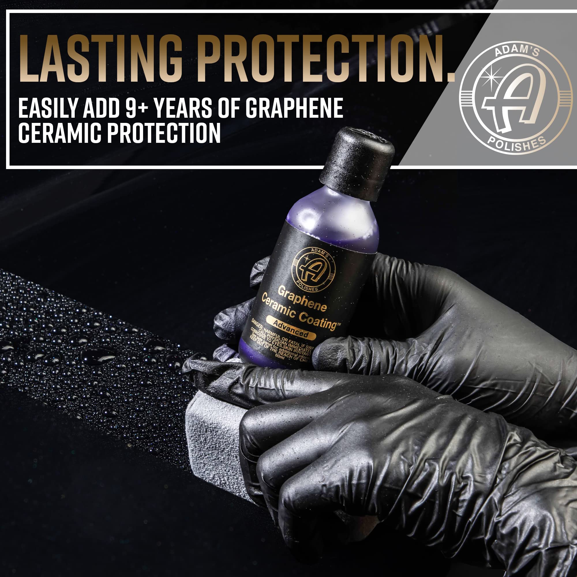 Adam's Advanced Graphene Ceramic Coating (Standard Kit) - 10H Graphene Coating for Auto Detailing, 9+ Years of Car Protection & Patented UV Technology - Image 5