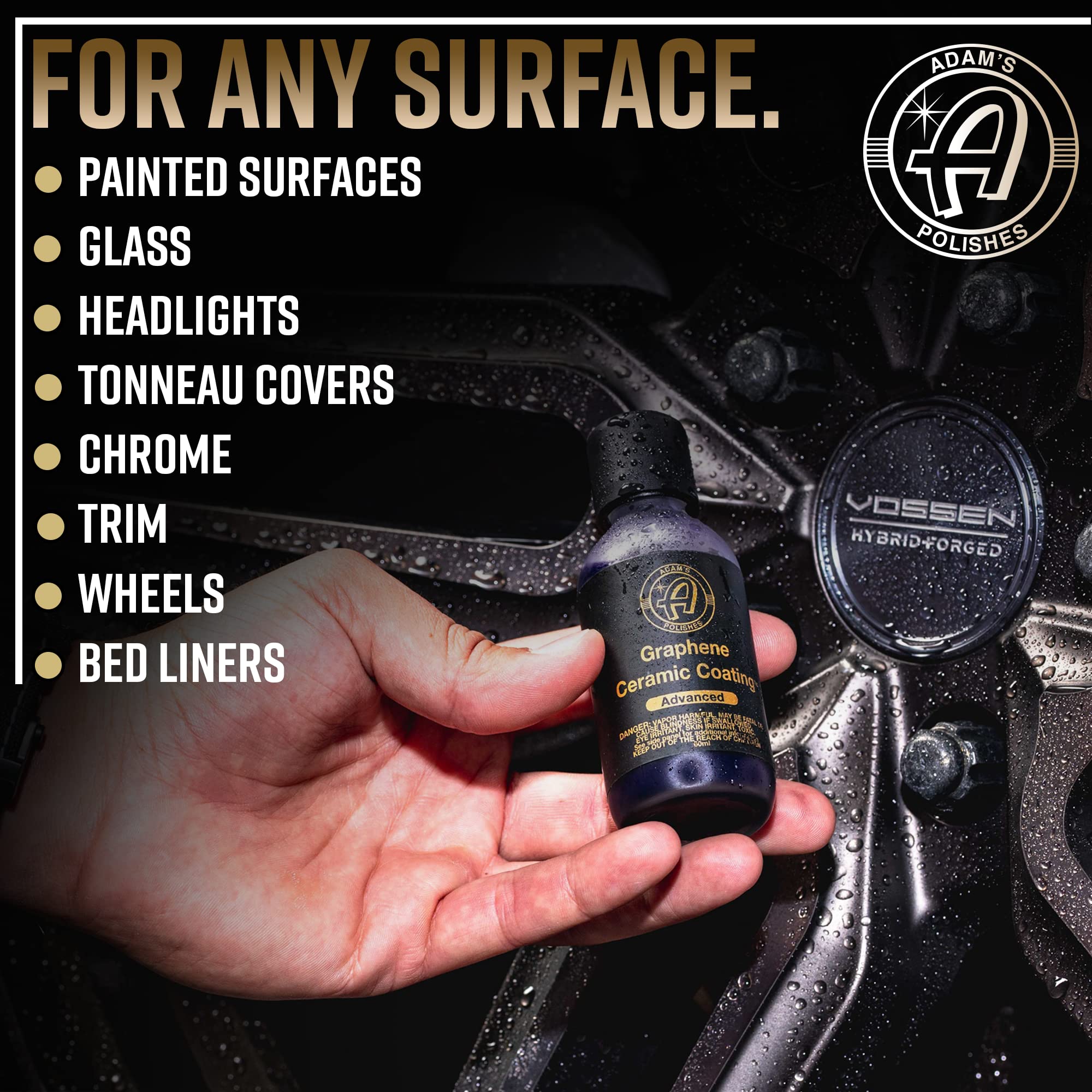 Adam's Advanced Graphene Ceramic Coating (Standard Kit) - 10H Graphene Coating for Auto Detailing, 9+ Years of Car Protection & Patented UV Technology - Image 6