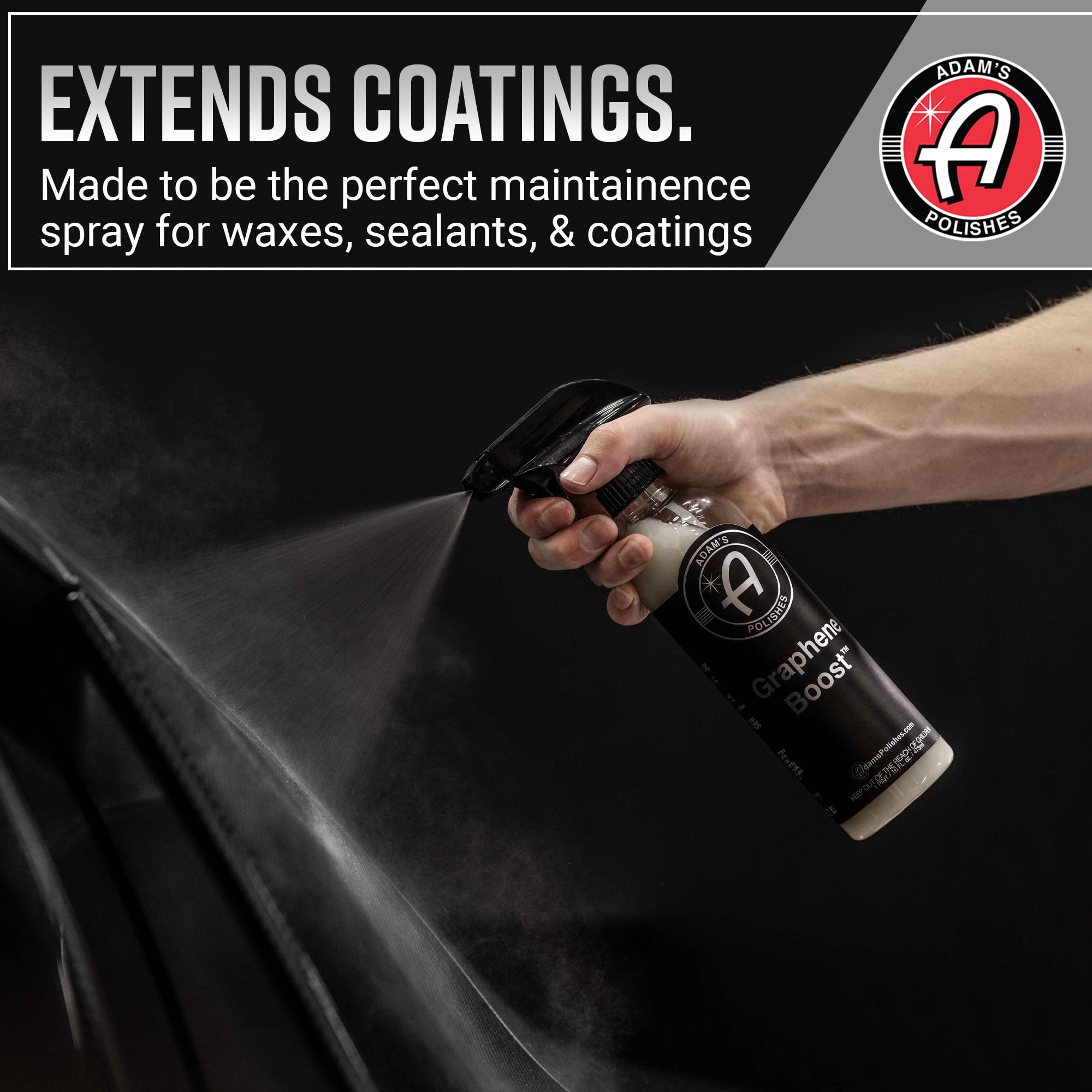 Adam's Graphene Boost - Graphene Ceramic Coating Spray For Car Detailing | Adds Protection & Extends The Life Of Top Coat Ceramics | Maintenance Spray On Wipe Off | Car Boat RV Motorcycle - Image 4