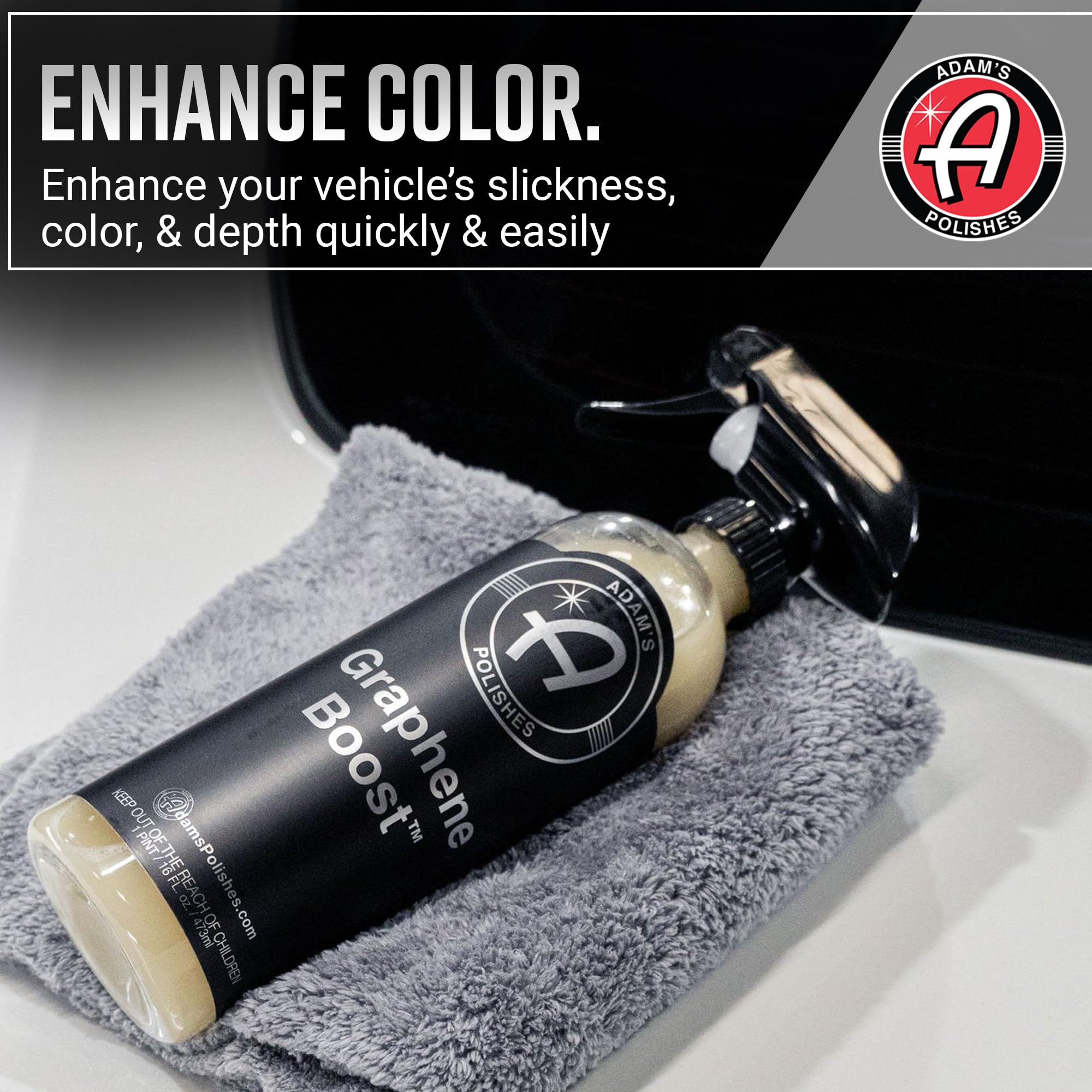 Adam's Graphene Boost - Graphene Ceramic Coating Spray For Car Detailing | Adds Protection & Extends The Life Of Top Coat Ceramics | Maintenance Spray On Wipe Off | Car Boat RV Motorcycle - Image 6