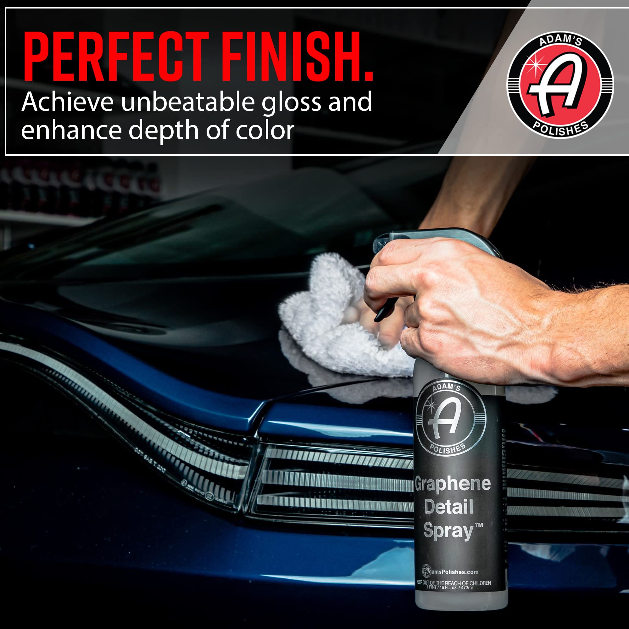 Adam’s Graphene Detail Spray Refill Kit - Extends Protection of Waxes, Sealants, & Coatings | Quick, Waterless Detailer For Car Detailing | Clay Bar, Drying Aid, Add Shine Gloss Ceramic Protection - Image 3
