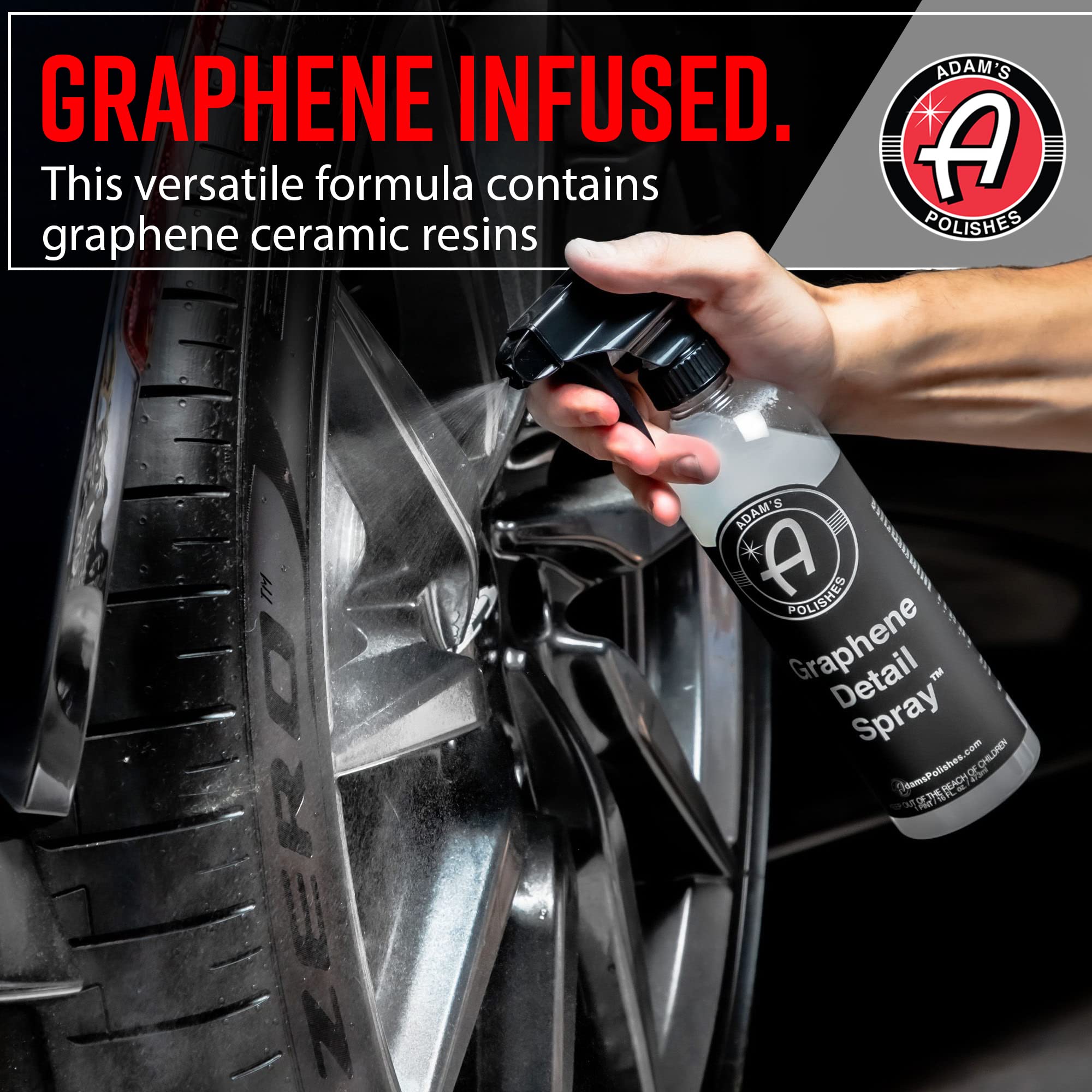Adam’s Graphene Detail Spray Refill Kit - Extends Protection of Waxes, Sealants, & Coatings | Quick, Waterless Detailer For Car Detailing | Clay Bar, Drying Aid, Add Shine Gloss Ceramic Protection - Image 4