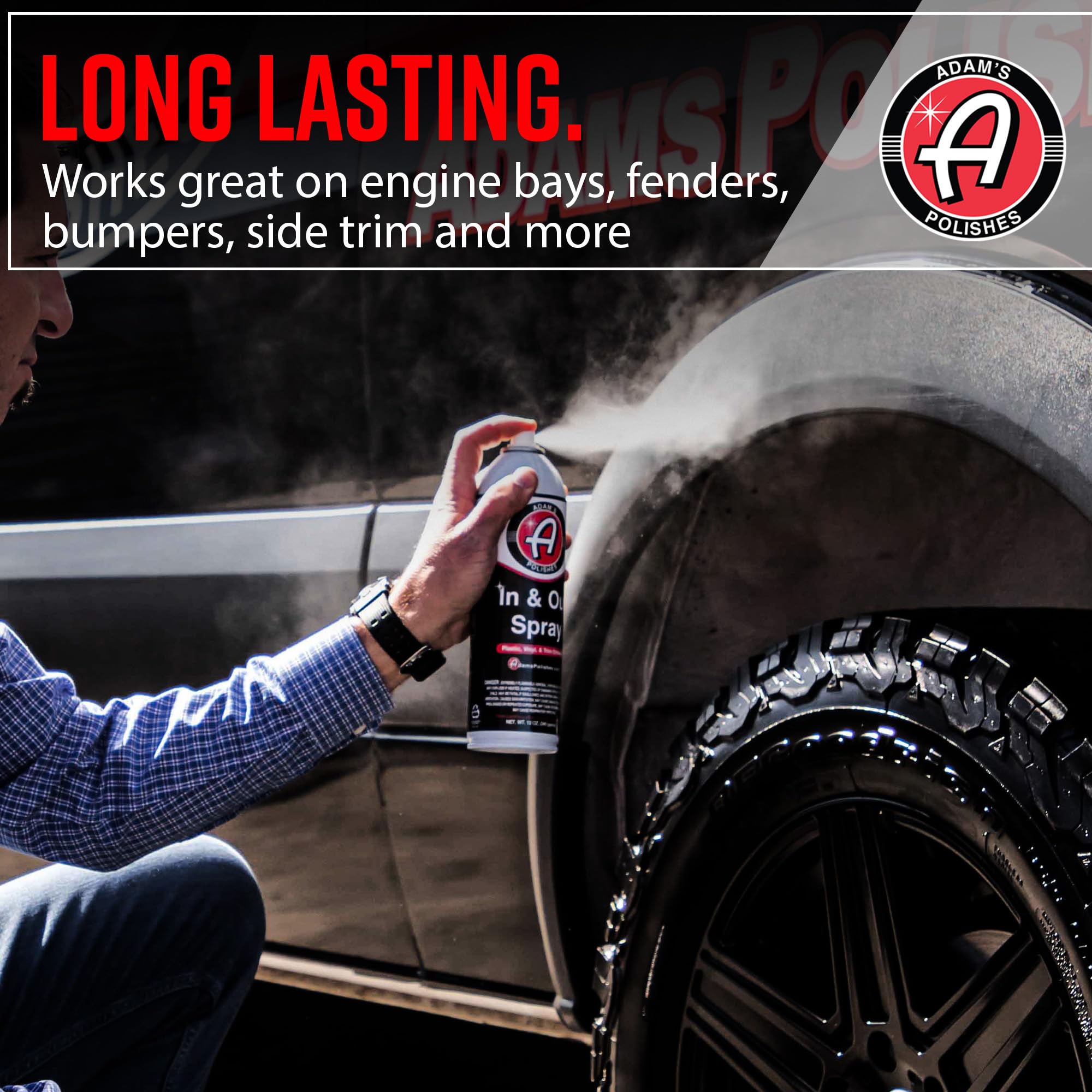 Adam's in & Out Spray (3 Pack) - Interior & Exterior Car Detail Spray for Plastics, Rubber & Vinyl, Fast Coverage, Streak-Free Finish - Image 5