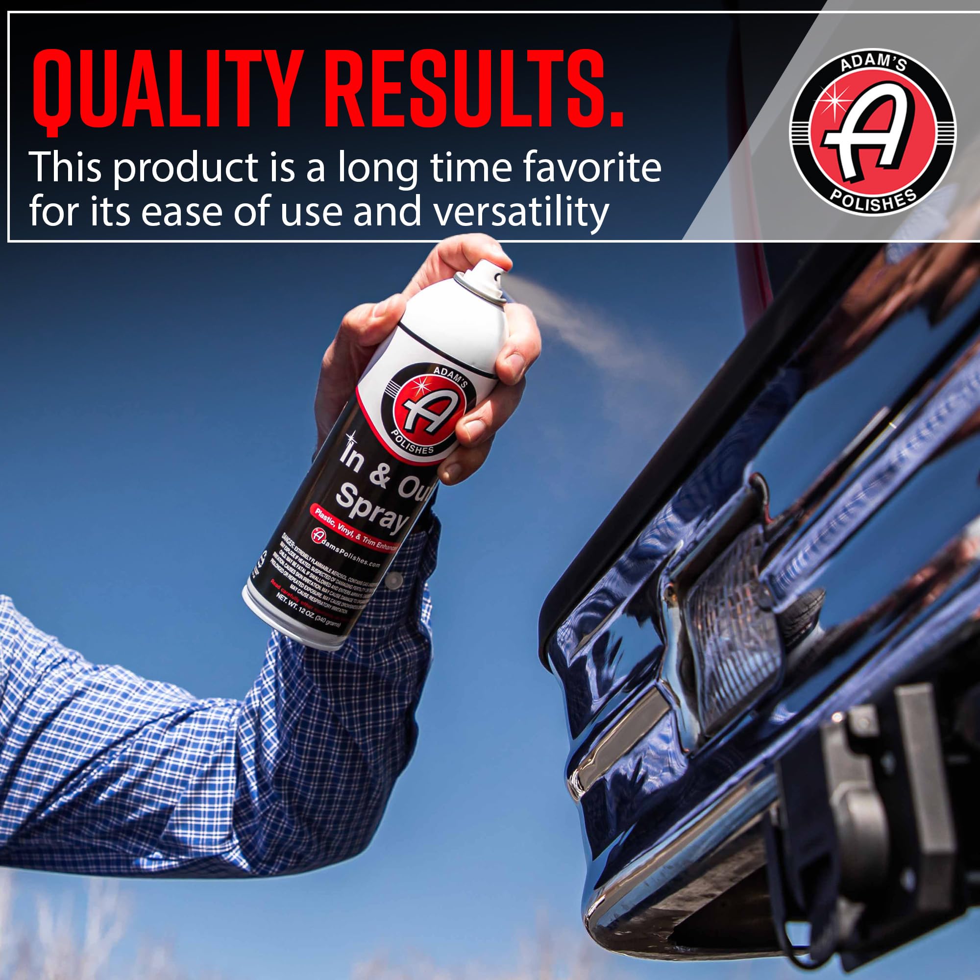 Adam's in & Out Spray (3 Pack) - Interior & Exterior Car Detail Spray for Plastics, Rubber & Vinyl, Fast Coverage, Streak-Free Finish - Image 7