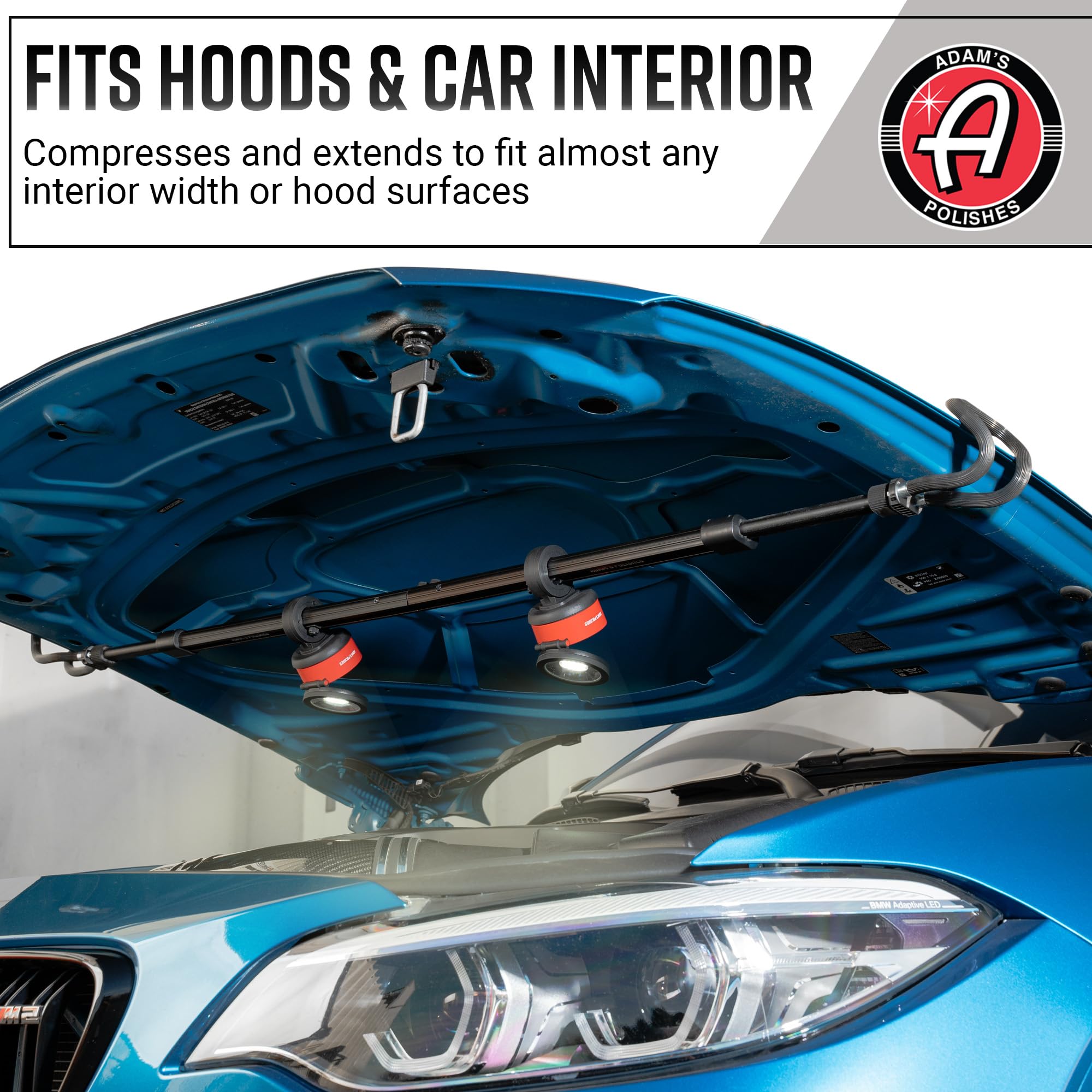 Adam's Interior & Hood Light Bar - Wireless Underhood Work Light for Interior Car Detailing, DIY Job Garage Light for Auto Mechanic Repairs - 6500K LED, Long Lasting & Removable - Image 3