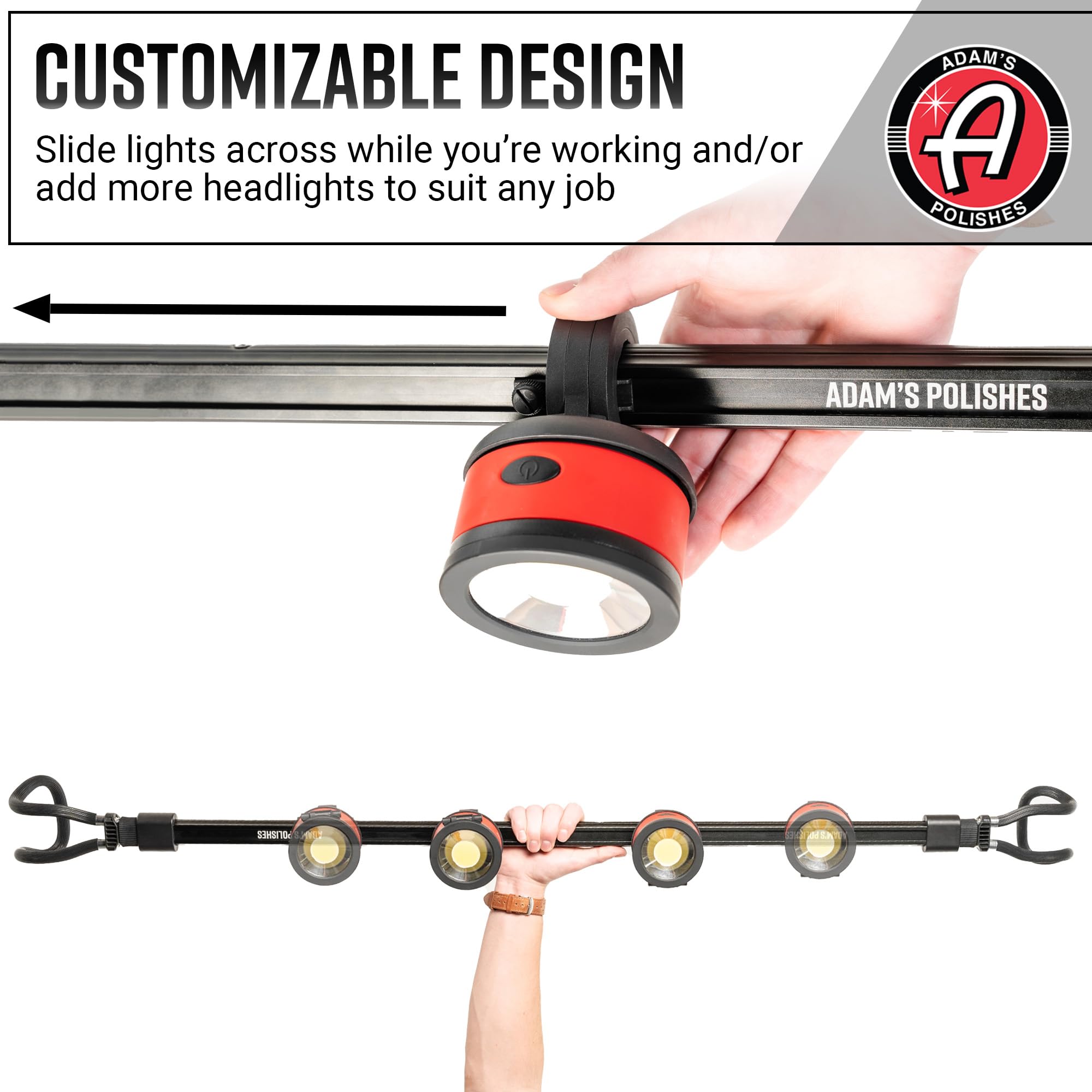Adam's Interior & Hood Light Bar - Wireless Underhood Work Light for Interior Car Detailing, DIY Job Garage Light for Auto Mechanic Repairs - 6500K LED, Long Lasting & Removable - Image 7