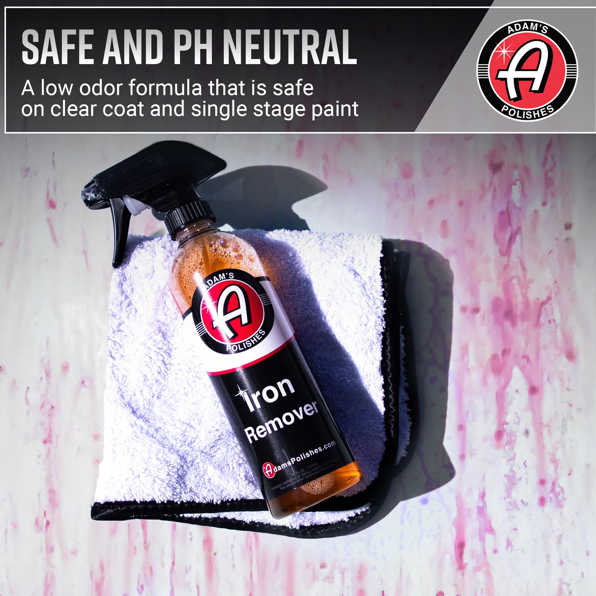 Adam's Iron Remover (Gallon) - Iron Out Fallout & Stop Rust Remover Spray for Car Detailing Removes Iron Particles in Auto Paint, Wheels, Motorcycle, RV & Boat - Use Before Clay Bar, Wax or Car Wash - Image 6