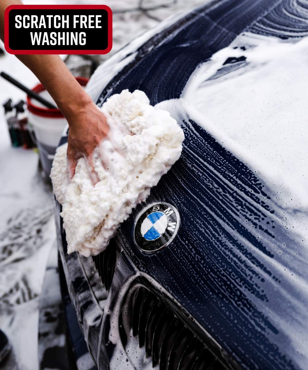 Adam's Polishes 10 Professional Wool Wash Pad - Plush Synthetic Car Wash Pad is Gentle On Auto Paint Without Worry of Scratches or Swirls - Car Soap & Wax Safe Detailing Tool for Car or Truck - Image 5
