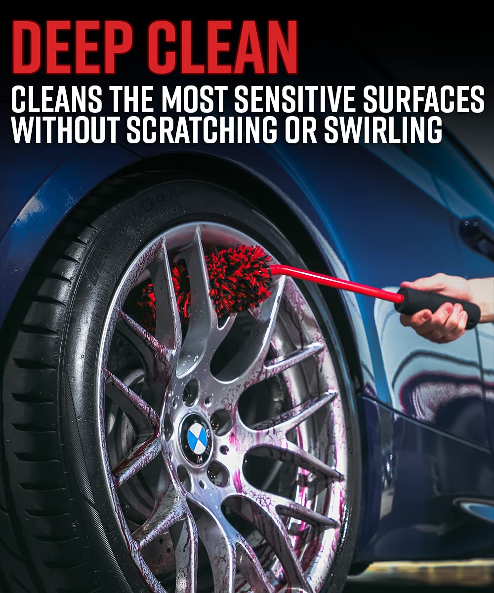 Adam's Polishes Angled Wheel Detailing Brush - Car Cleaning Wheel Brush | Use W/Wheel Cleaner, Rim Cleaner, Chrome Cleaner | Car Wash Brush Cleans Brake Dust from Barrels & Hard to Reach Areas Bundle - Image 5