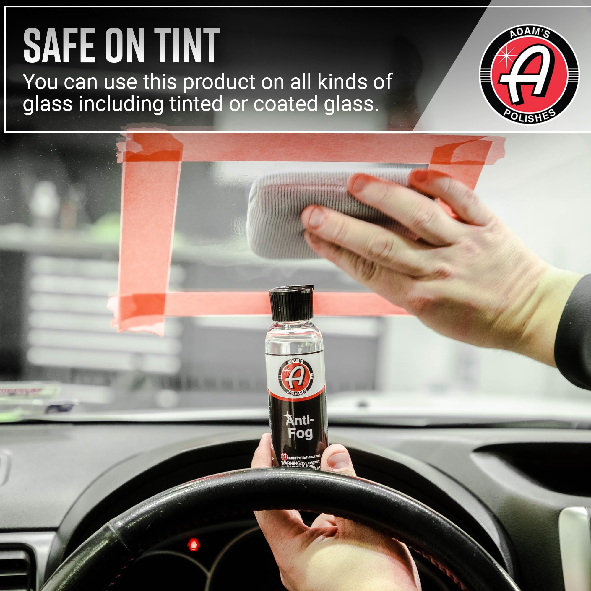 Adam's Polishes Anti-Fog Kit - Glass, Mirror, Shower Door, Visor, Lens Anti-Condensation Treatment | Long-Lasting, Easy Application | Safe for All Surfaces - Helmets, Visors, & Face Shields - Image 5