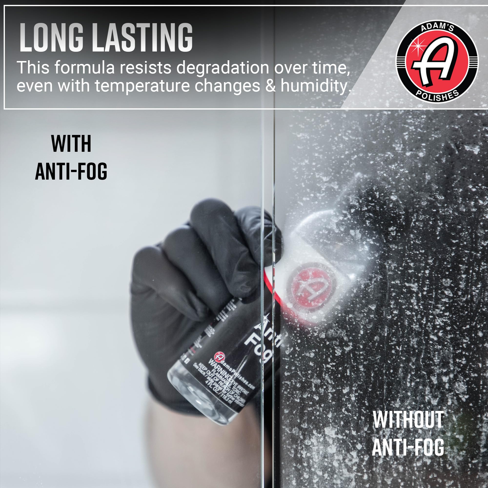 Adam's Polishes Anti-Fog Kit - Glass, Mirror, Shower Door, Visor, Lens Anti-Condensation Treatment | Long-Lasting, Easy Application | Safe for All Surfaces - Helmets, Visors, & Face Shields - Image 6