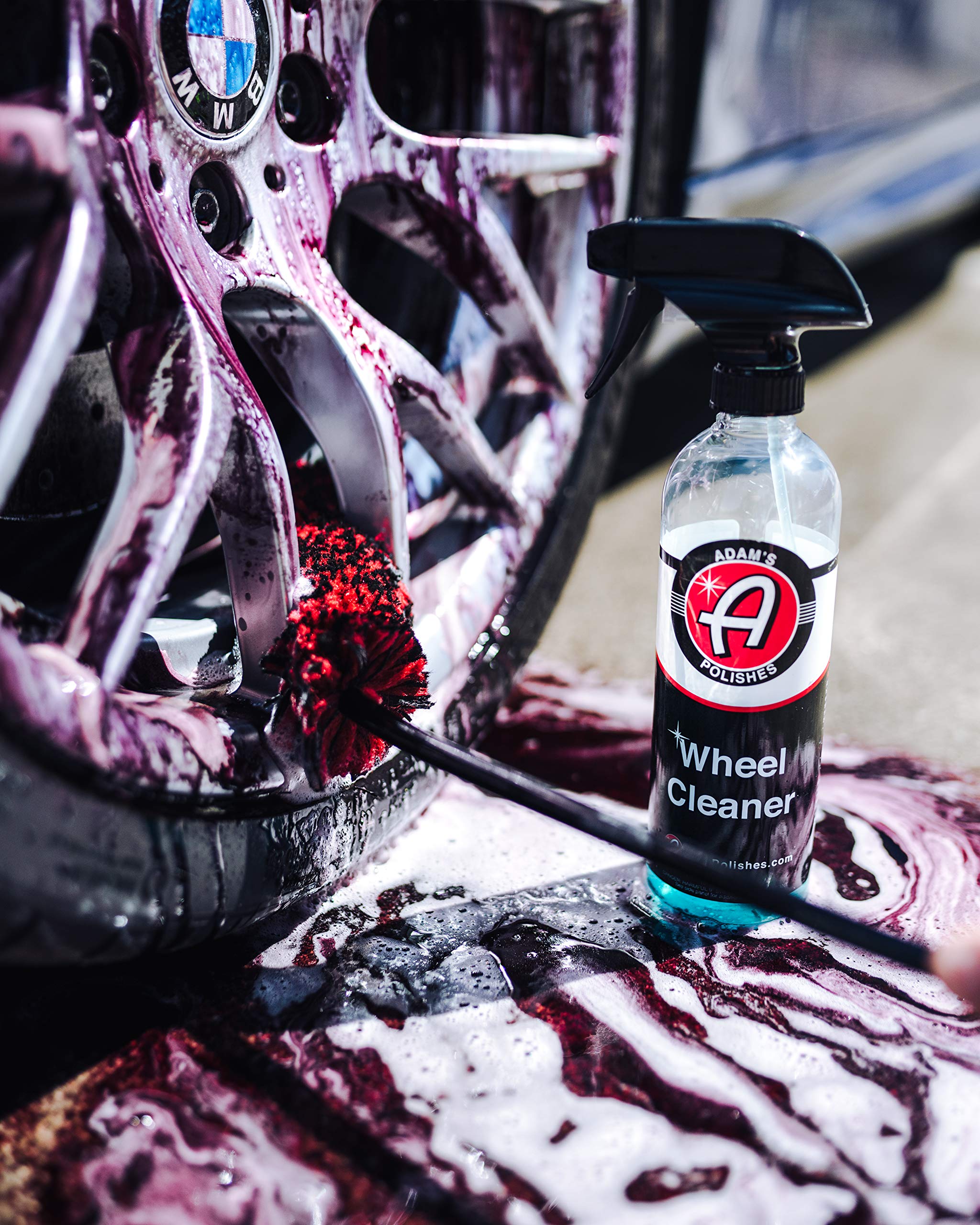 Adam's Polishes Barrel Brush - Adjustable Wheel Cleaning Tool W/Soft Wool Fibers - Remove Brake Dust & Dirt Behind Your Rim Accessories - Wash & Restore Shine to Your Car Boat RV Bike Or Motorcycle - Image 3