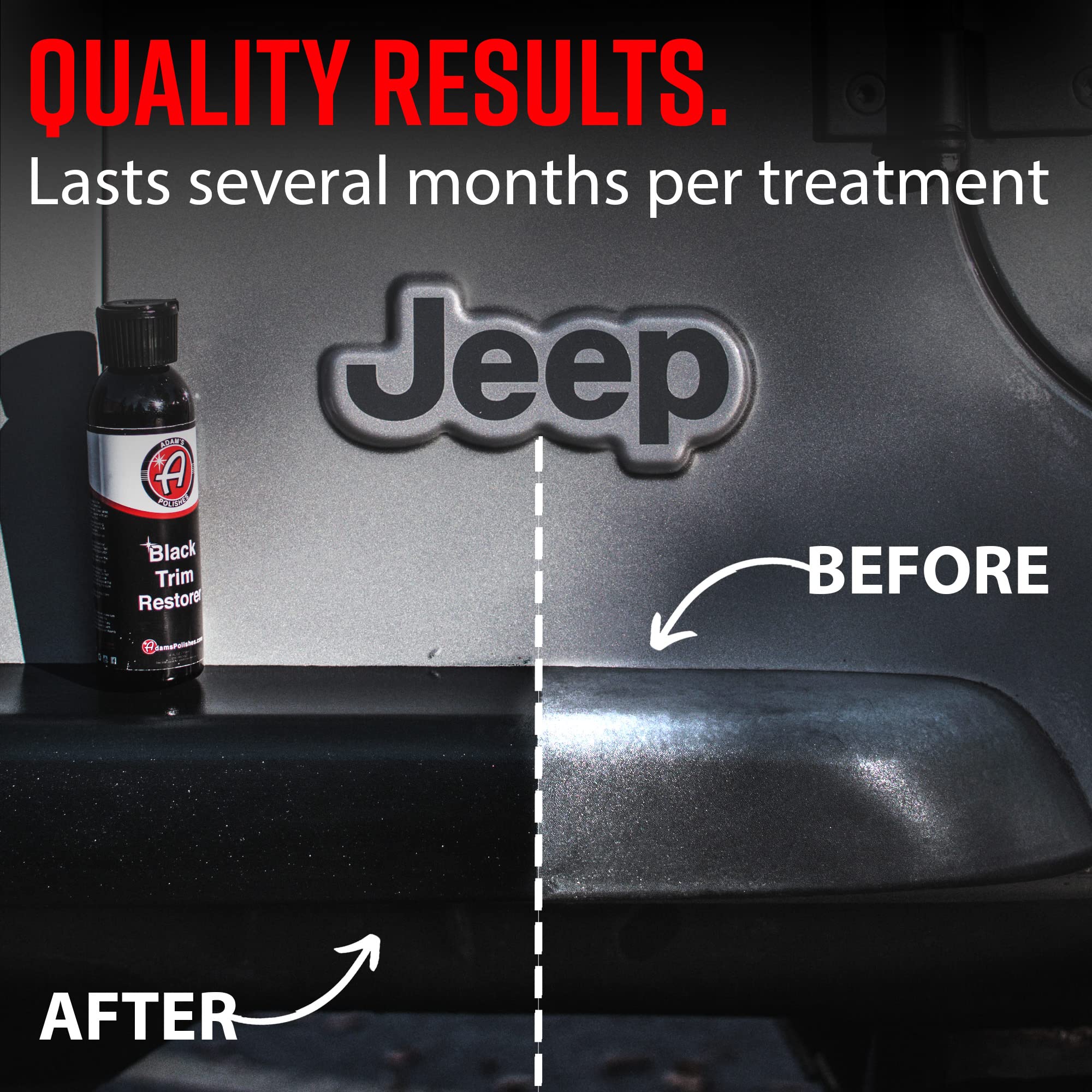 Adam's Polishes Black Trim Restorer (4 oz with Applicator) - Restores Plastic Trim to a Rich, Black Color with a Factory New Appearance, Lasts Several Months Per Treatment - Image 6
