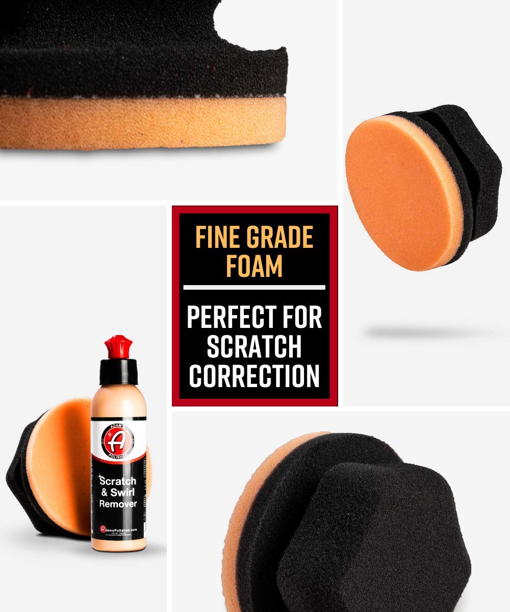 Adam's Polishes Car Scratch & Swirl Remover Hand Correction System | Remove & Restore Paint Transfer, Minor Imperfections, & Oxidation | Paired with Orange Compound Correction Pad Applicator (4oz) - Image 4
