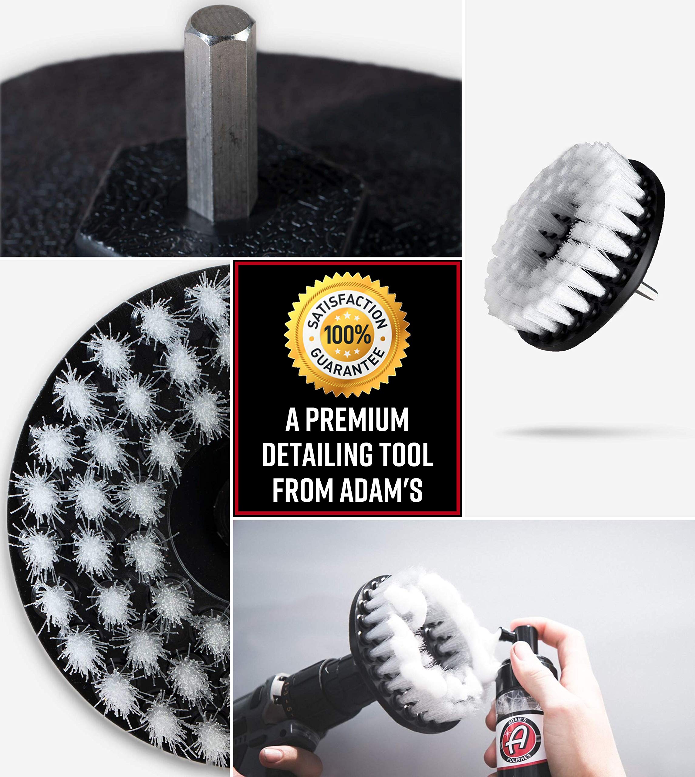 Adam's Polishes Carpet Drill Brush - A Cleaning Tool Attachment For Scrubbing/Cleaning Carpet, Upholstery, Leather Seats & Chairs, Floor Mats, Trunk, Furniture, Interior Boat, RV & Car Accessories - Image 2