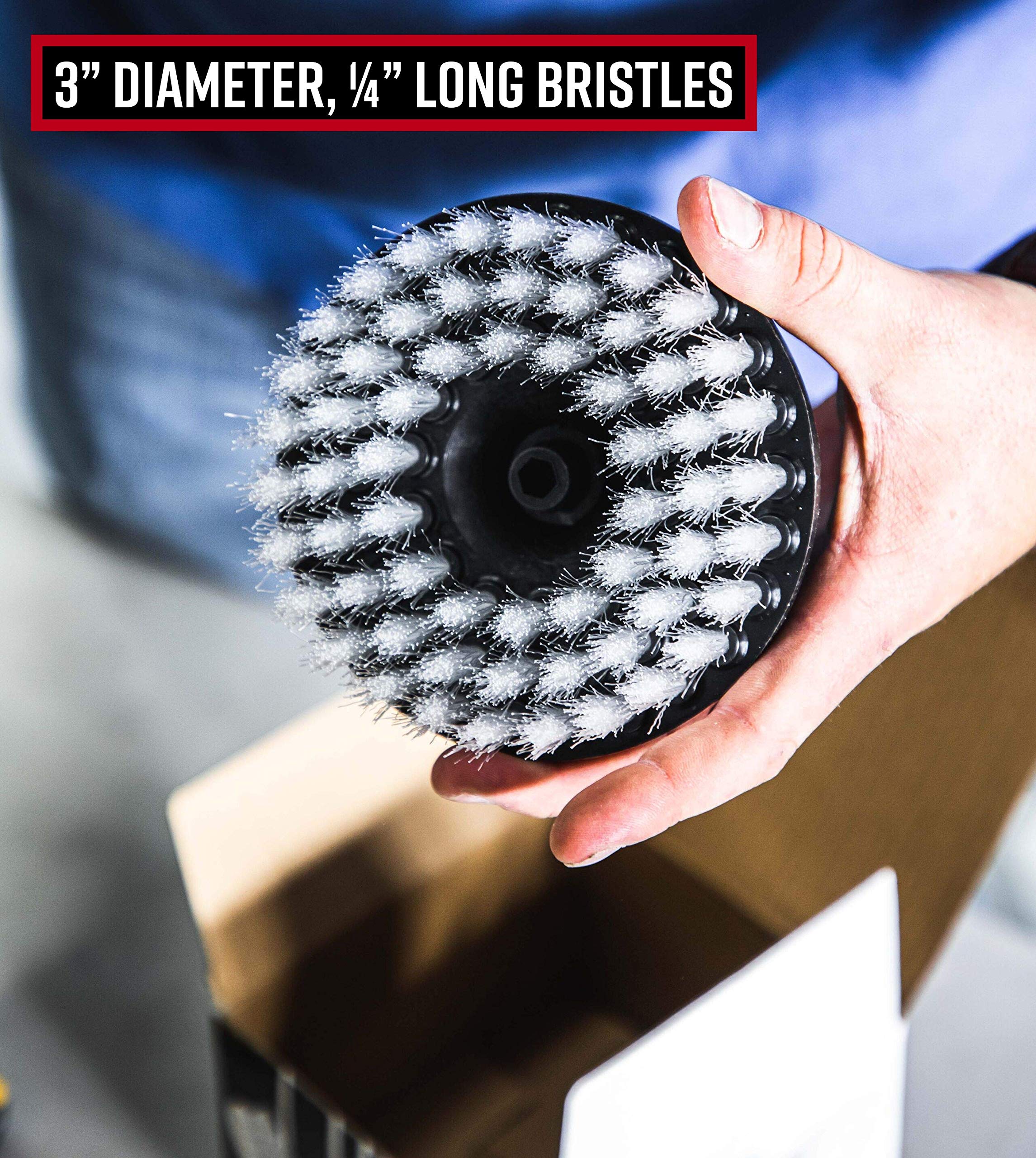 Adam's Polishes Carpet Drill Brush - A Cleaning Tool Attachment For Scrubbing/Cleaning Carpet, Upholstery, Leather Seats & Chairs, Floor Mats, Trunk, Furniture, Interior Boat, RV & Car Accessories - Image 5