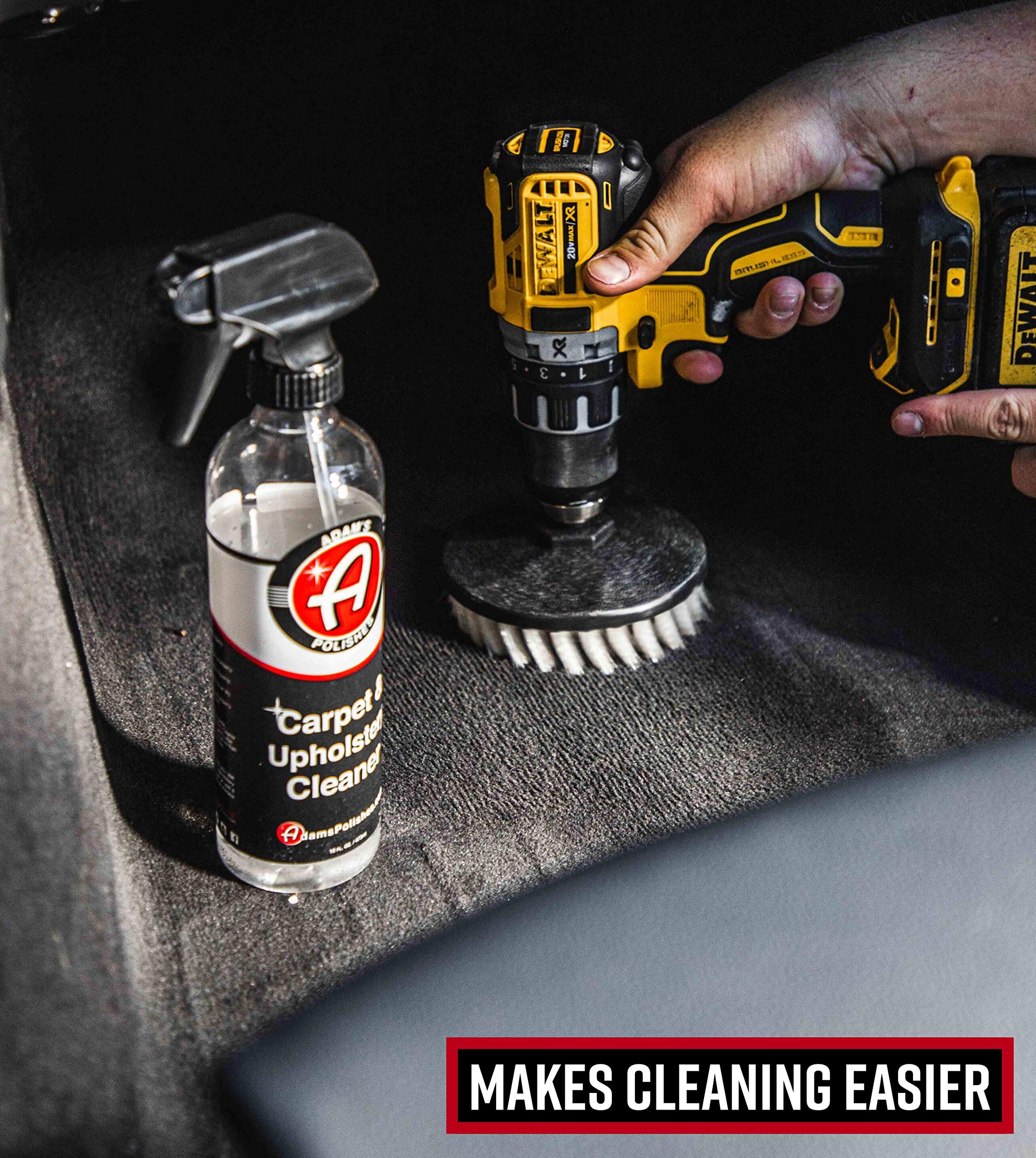Adam's Polishes Carpet Drill Brush - A Cleaning Tool Attachment For Scrubbing/Cleaning Carpet, Upholstery, Leather Seats & Chairs, Floor Mats, Trunk, Furniture, Interior Boat, RV & Car Accessories - Image 7
