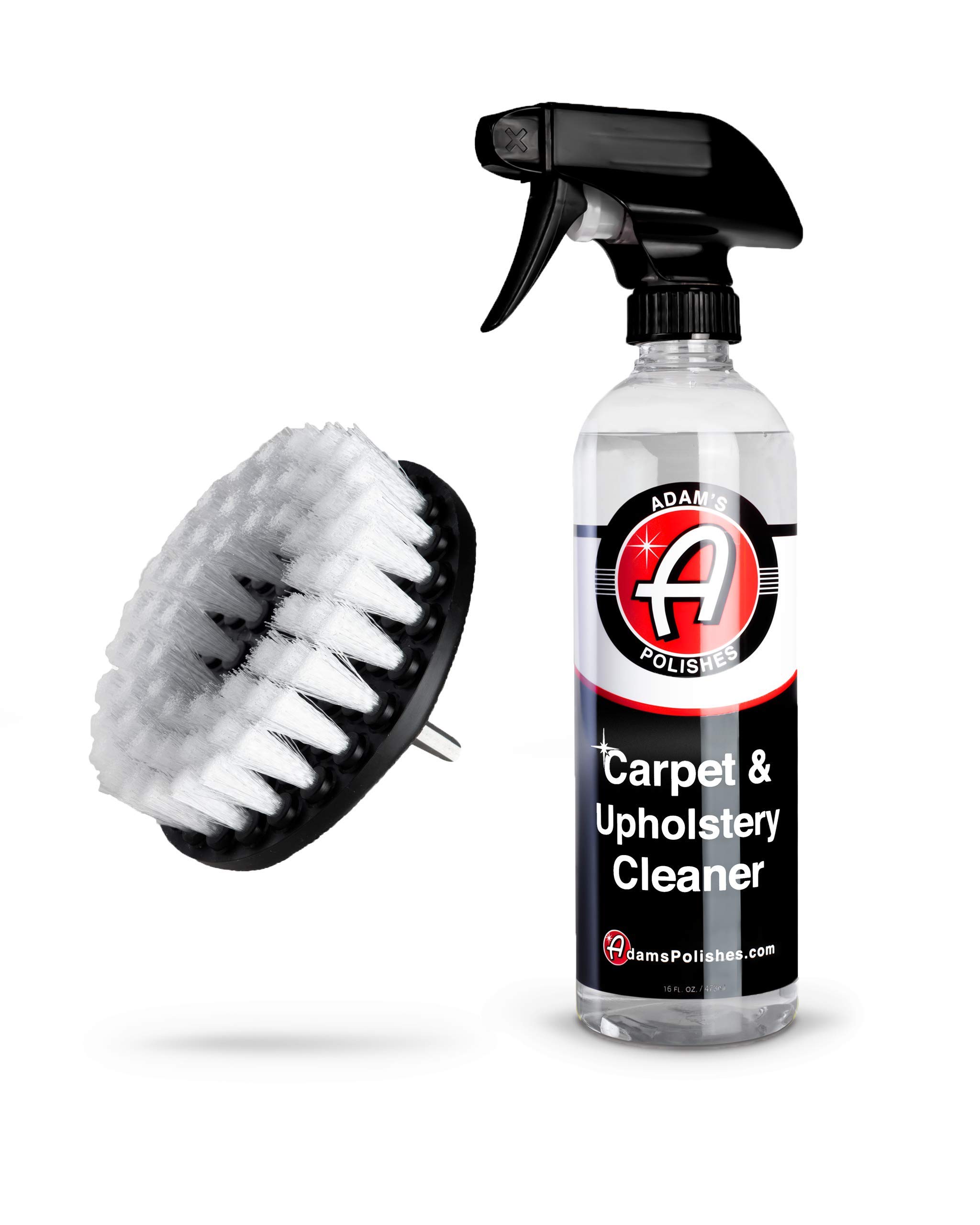 Adam's Polishes Carpet Drill Brush Combo - A Cleaning Tool Attachment For Scrubbing/Cleaning Carpet, Upholstery, Leather Seats & Chairs, Floor Mats, Trunk, Furniture, Interior Boat, RV & Accessories