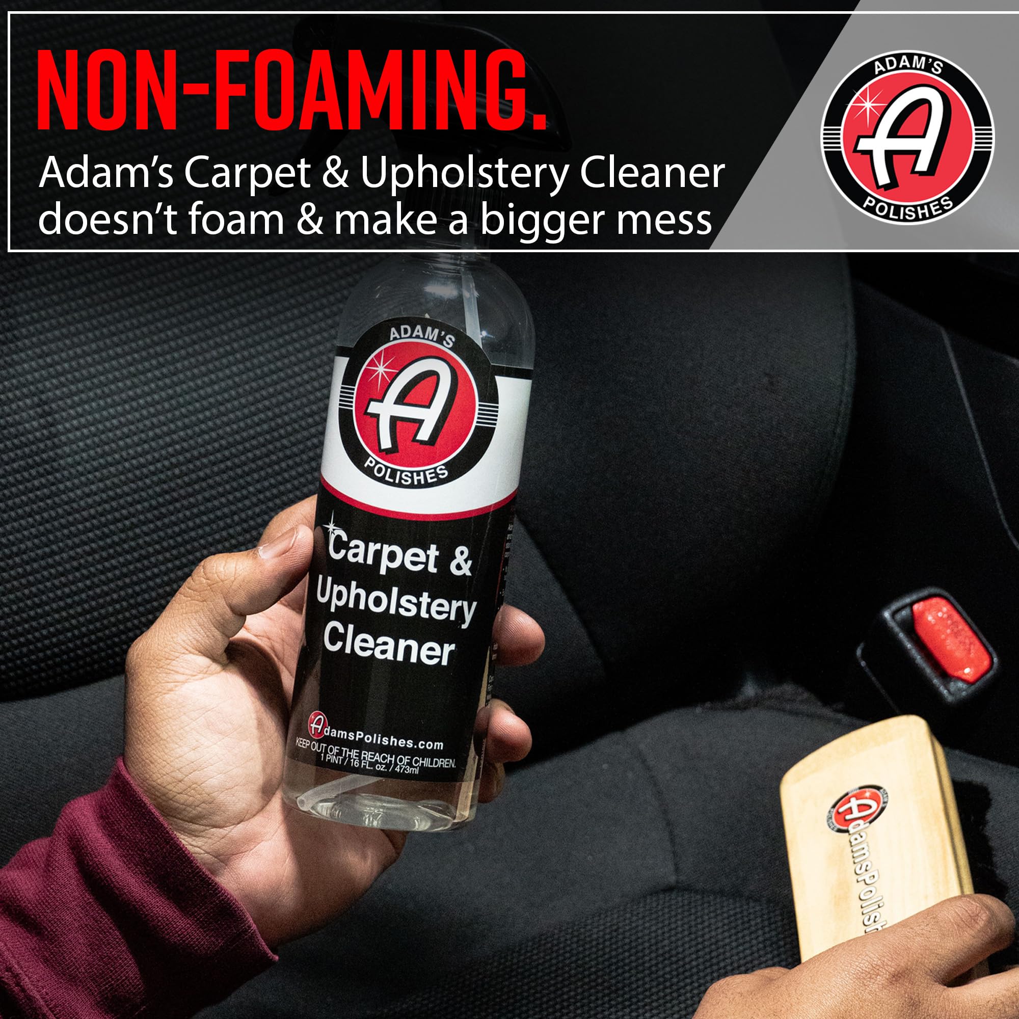 Adam's Polishes Carpet Drill Brush Combo - A Cleaning Tool Attachment For Scrubbing/Cleaning Carpet, Upholstery, Leather Seats & Chairs, Floor Mats, Trunk, Furniture, Interior Boat, RV & Accessories - Image 4