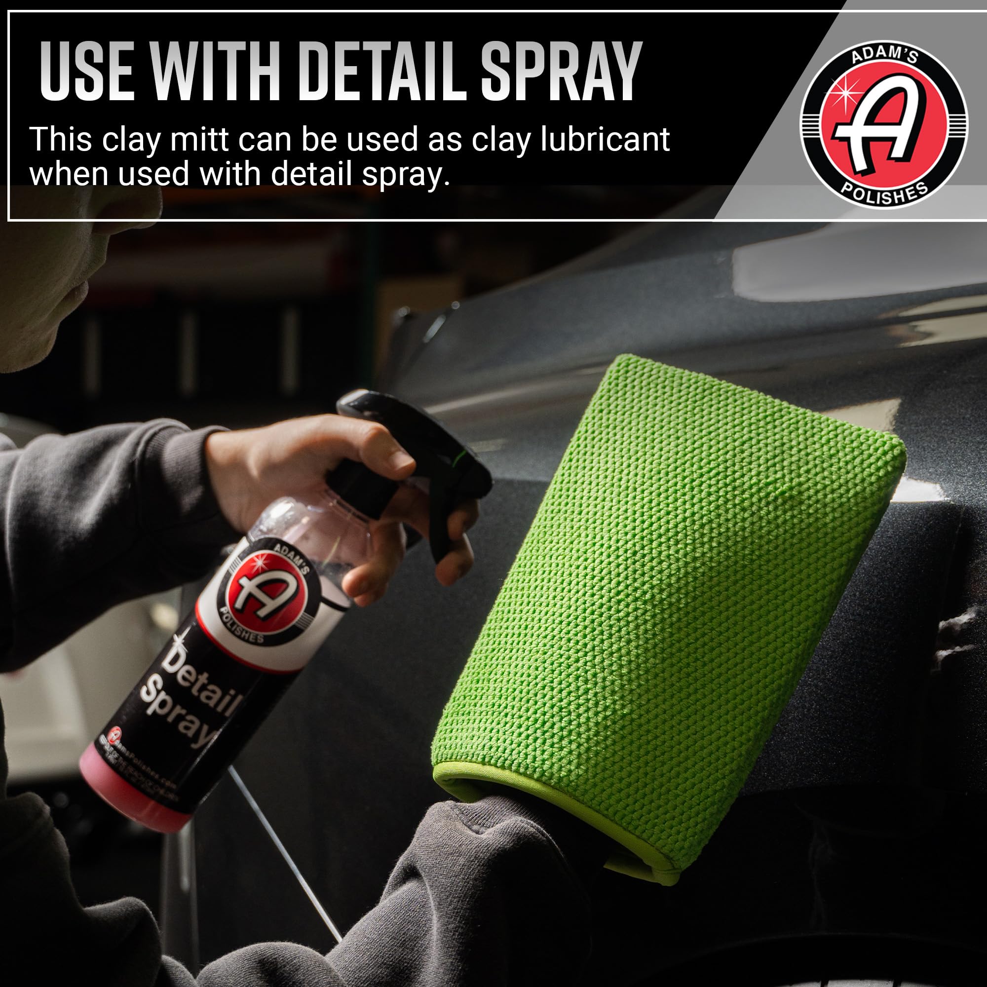 Adam's Polishes Clay Mitt - Medium Grade Clay Bar Infused Mitt | Car Detailing Glove Quickly Removes Debris from Your Paint, Glass, Wheels, & More (Green - 1pk) - Image 3