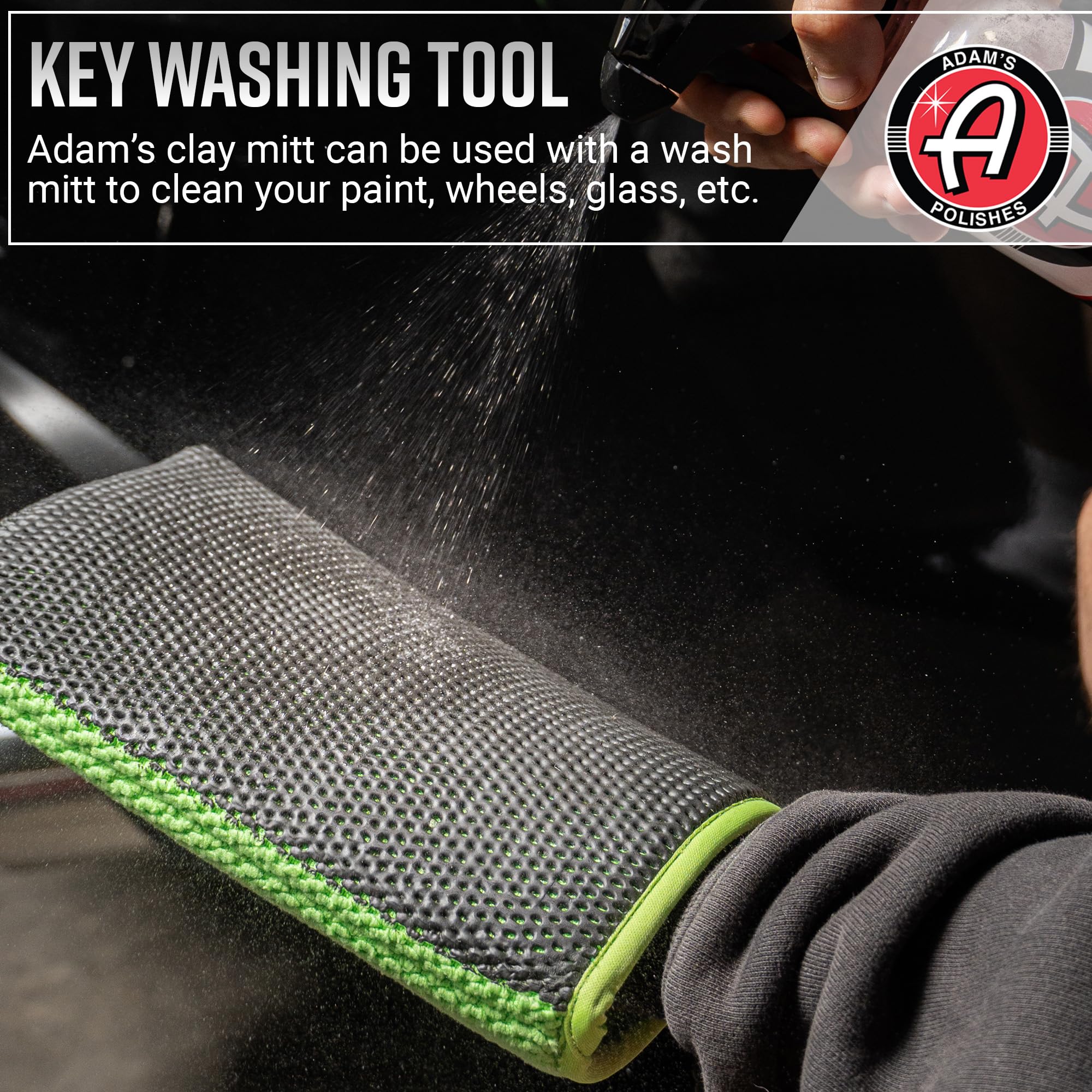 Adam's Polishes Clay Mitt - Medium Grade Clay Bar Infused Mitt | Car Detailing Glove Quickly Removes Debris from Your Paint, Glass, Wheels, & More (Green - 1pk) - Image 6