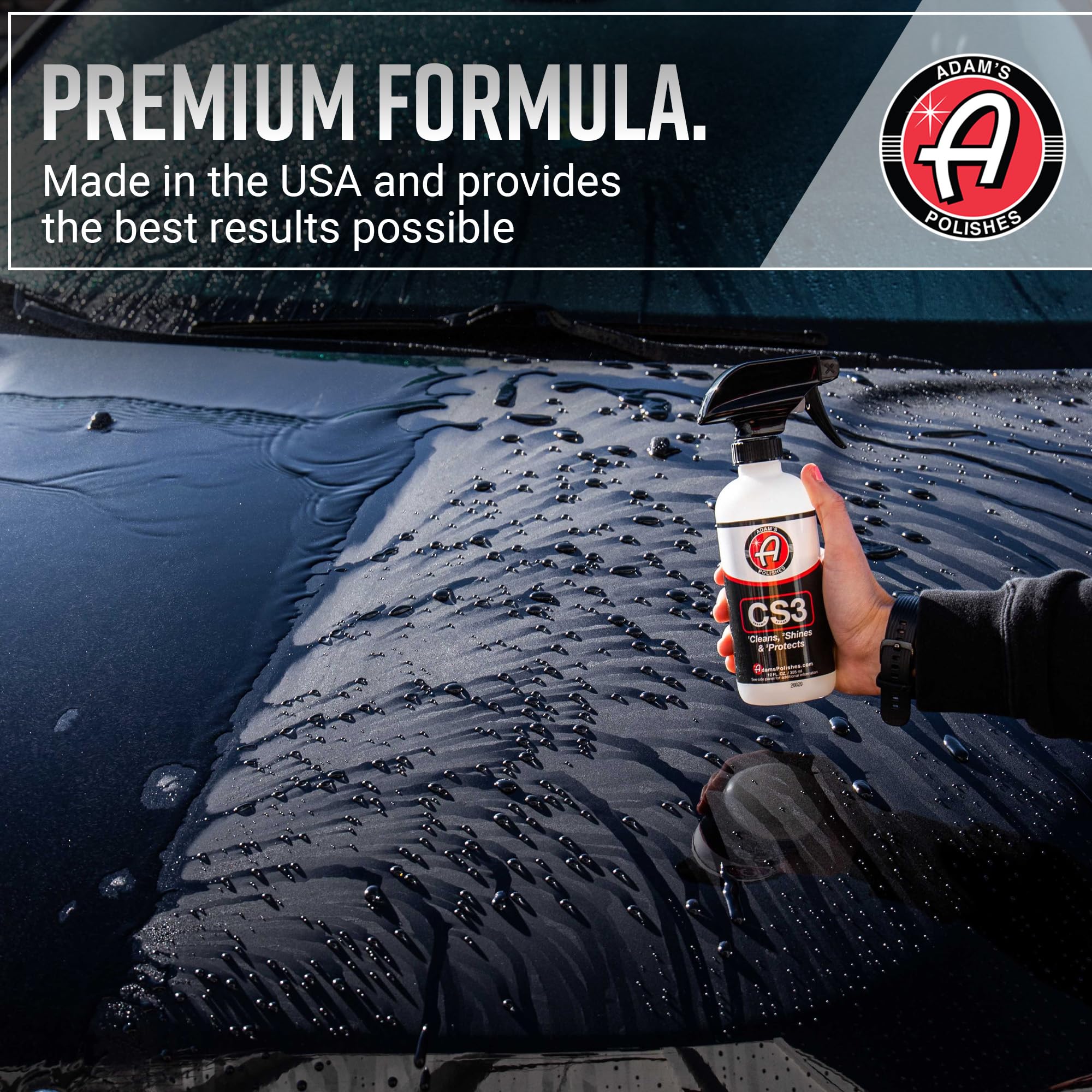Adam's Polishes CS3 (16oz) - Ceramic Spray Coating That Cleans, Shines & ProtectsTop Coat Car Wash Polish & Paint Protectant Stronger Than Car Wax | RV Boat Motorcycle Car Detailing Waterless Wash - Image 5