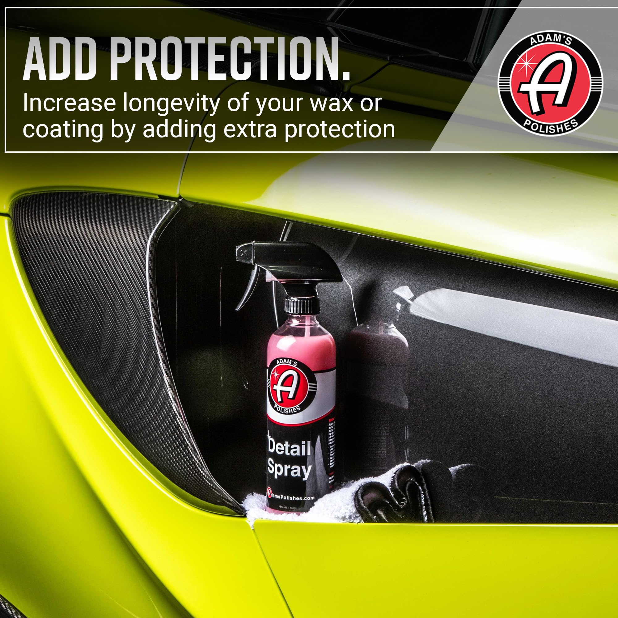Adam's Polishes Detail Spray - Quick Waterless Detailer Spray For Car Detailing, Polisher Clay Bar & Wax Boosting Tech, Add Shine Gloss & Depth - Image 5