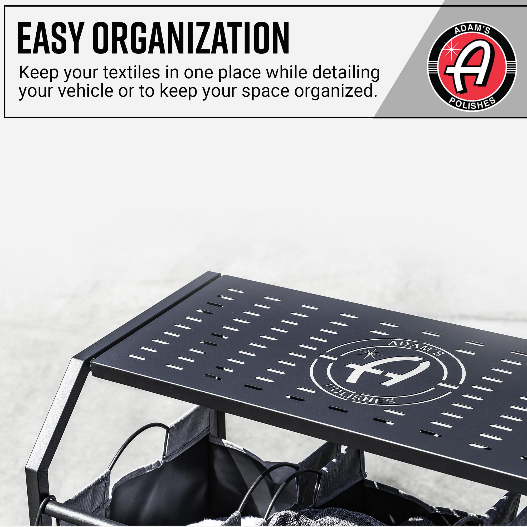 Adam's Polishes Detailing Towel Cart for Dirty Laundry, Cloths, Rags, Clothes, Hamper Basket in Garage, Laundry Room, Home, Storage Etc. - Image 4
