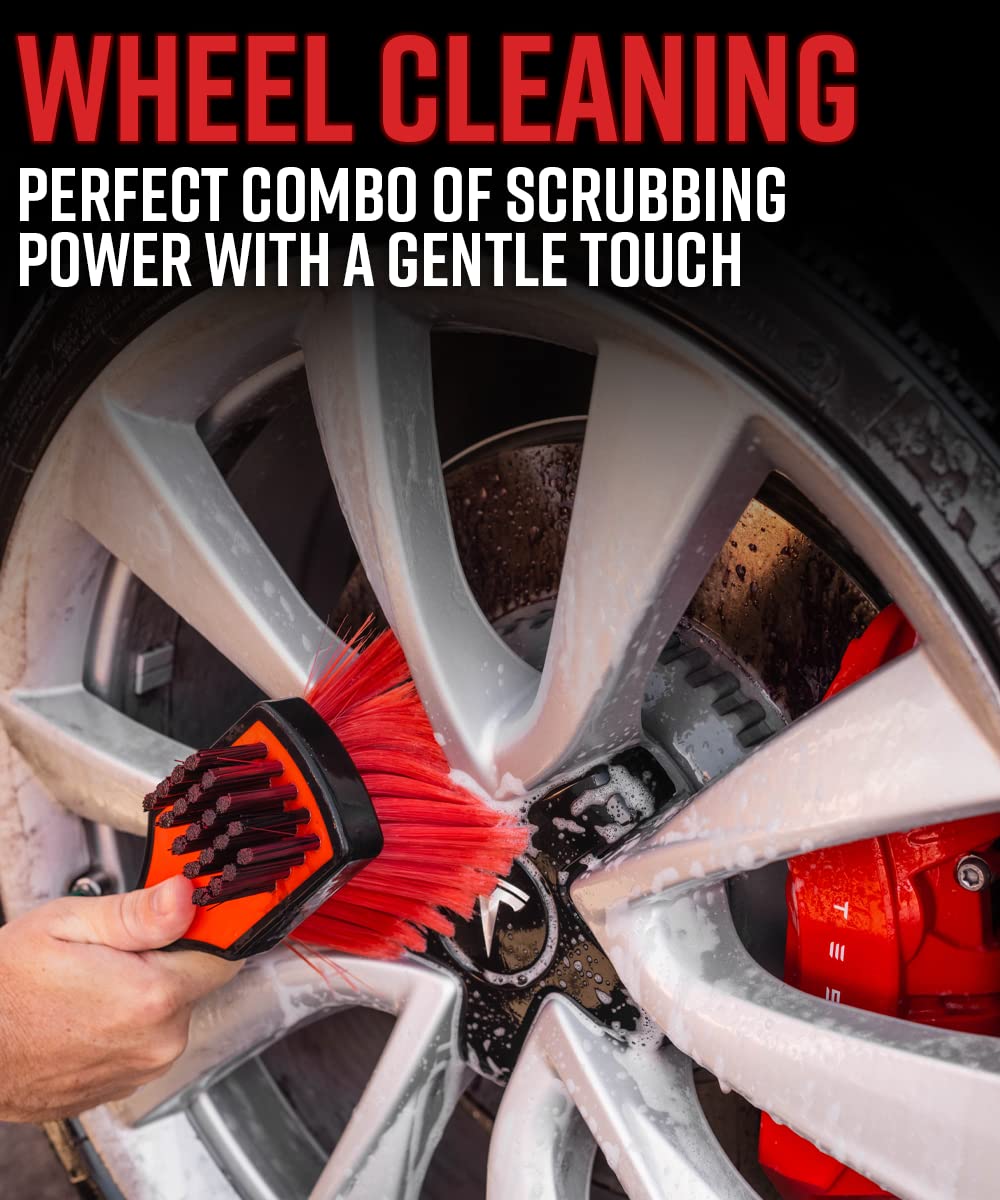 Adam's Polishes Double Sided Car Detailing Brush Wheel Brush & Tire Brush for Wheel Cleaning | Soft, Durable Chemical Resistant Bristles Against The Harshest Wheel & Tire Cleaner - Image 7