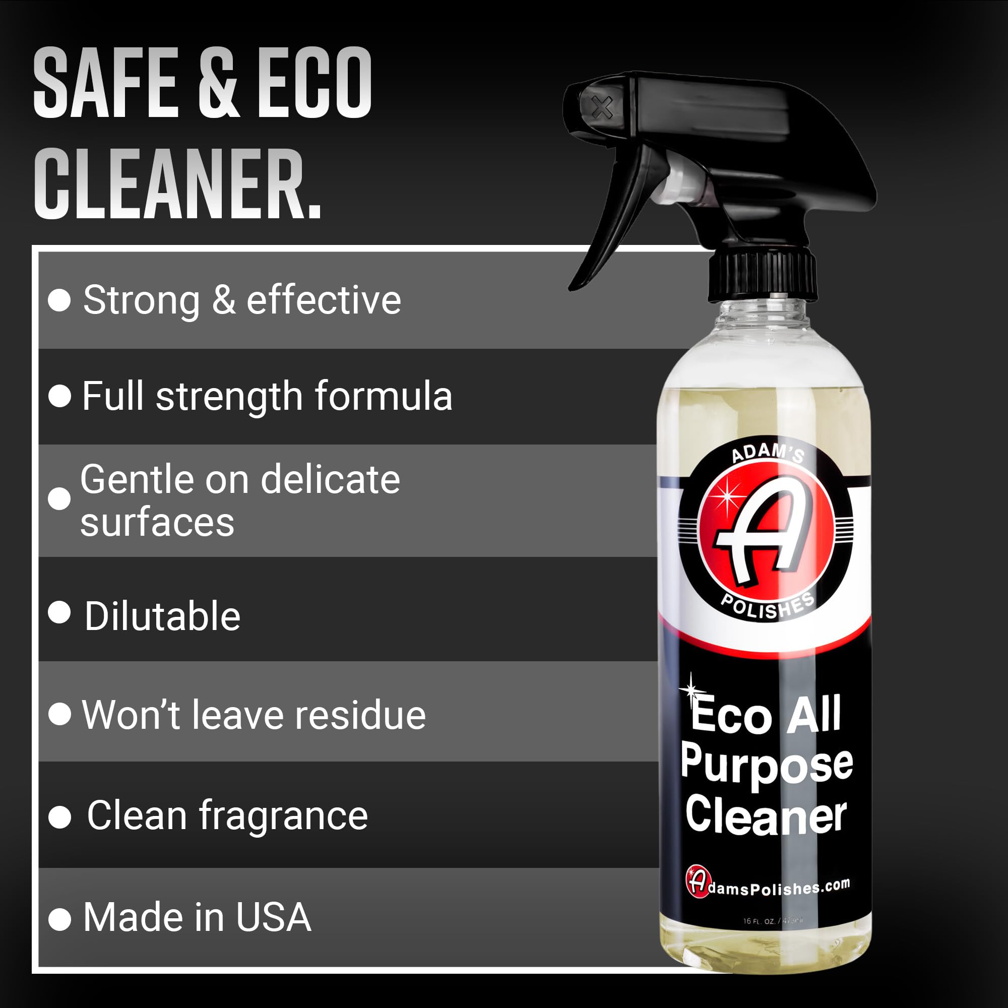 Adam's Polishes Eco All Purpose Cleaner (Gallon) - Industrial Strength, Concentrated Formula Can be Diluted Down - Tough on Dirt but Easy on Your Car, You, and The Environment - Image 2