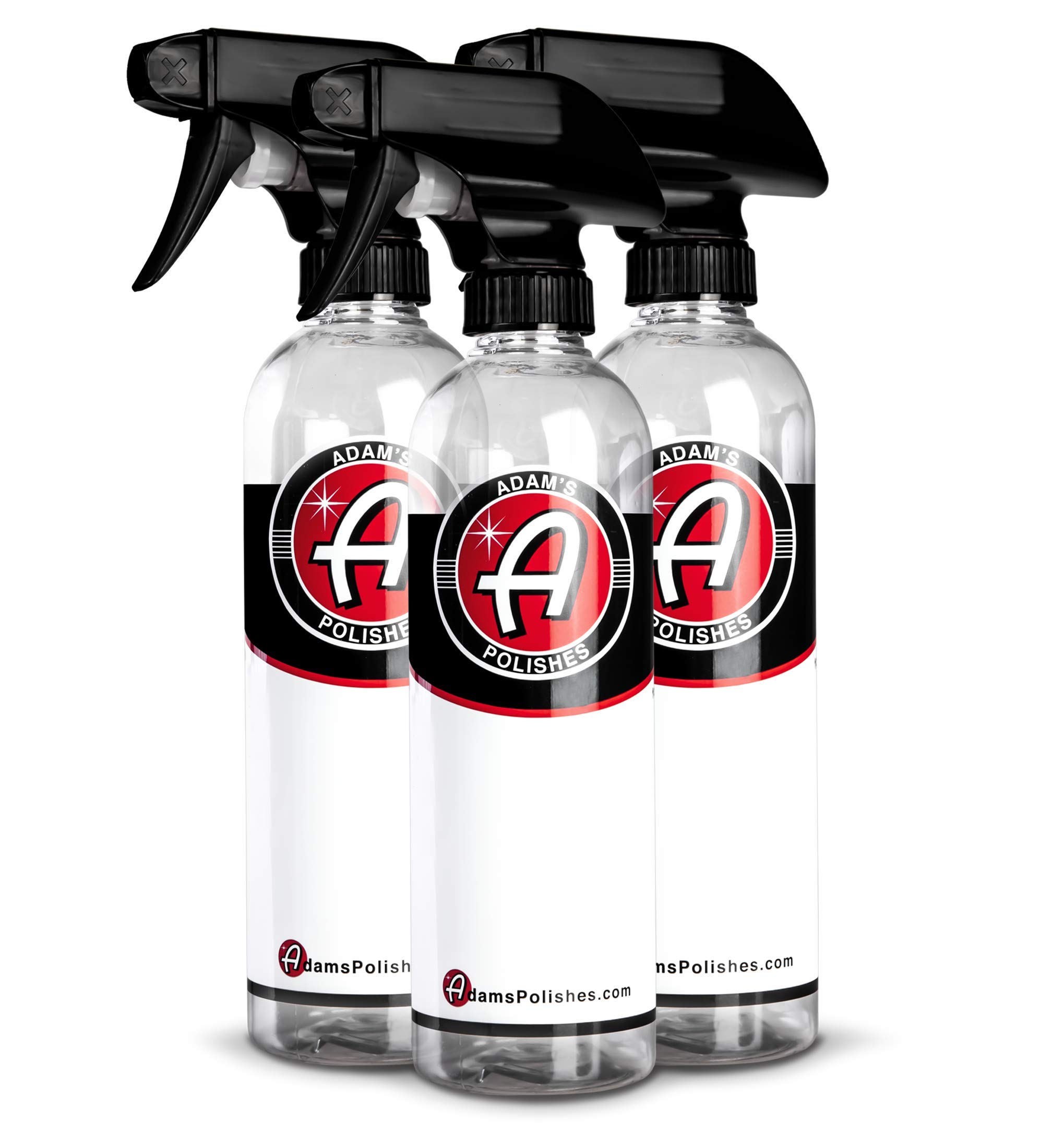 Adam's Polishes Empty Labelled Bottle (16 oz (3 Pack)) - Heavy Duty, Chemical Resistant Bottle and Sprayer - Perfect for Gallon Refills