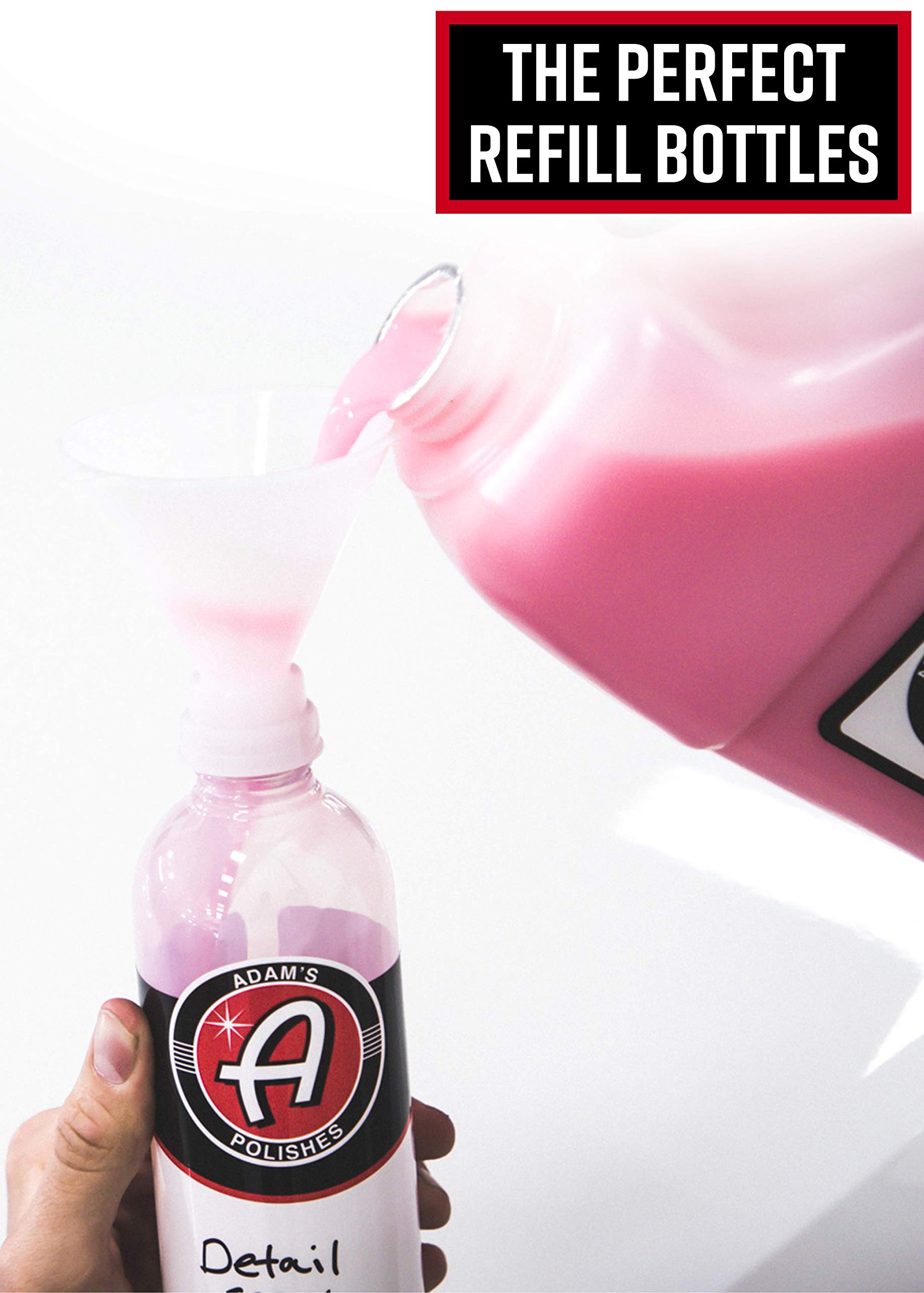 Adam's Polishes Empty Labelled Bottle (16 oz (3 Pack)) - Heavy Duty, Chemical Resistant Bottle and Sprayer - Perfect for Gallon Refills - Image 4