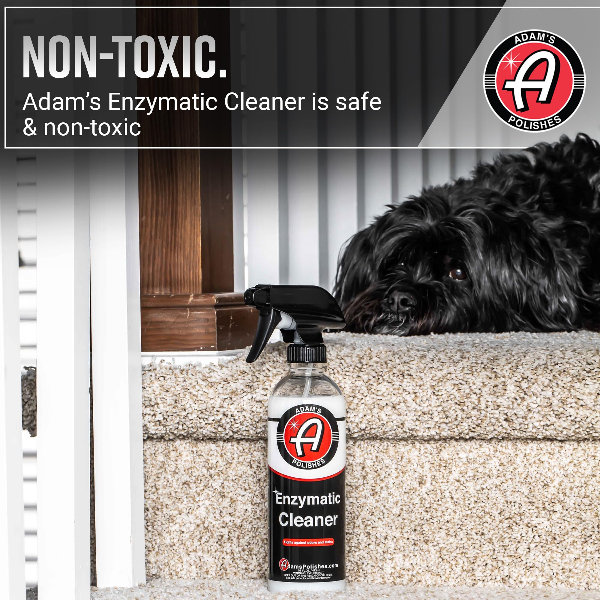 Adam's Polishes Enzymatic Cleaner 16oz - Eliminate Stains & Odors From Extreme Bio-Based Messes - Water-Based, Non-Toxic All Purpose Interior Cleaner - Safe On All Surfaces In Your Home or Vehicle - Image 6
