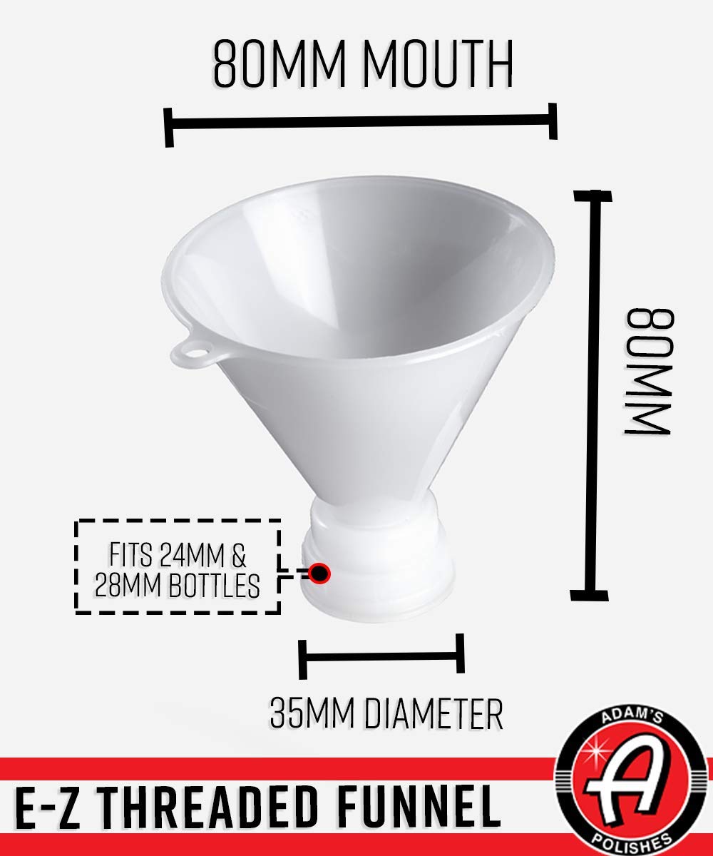 Adam's Polishes EZ-Fill Threaded Funnel - Twist On Empty Spray Bottle Refill Funnel | for Home, Car Detailing Cleaning Supplies, Kitchen, Bath, Essential Oils Universal Fit for Various Size Bottles - Image 2