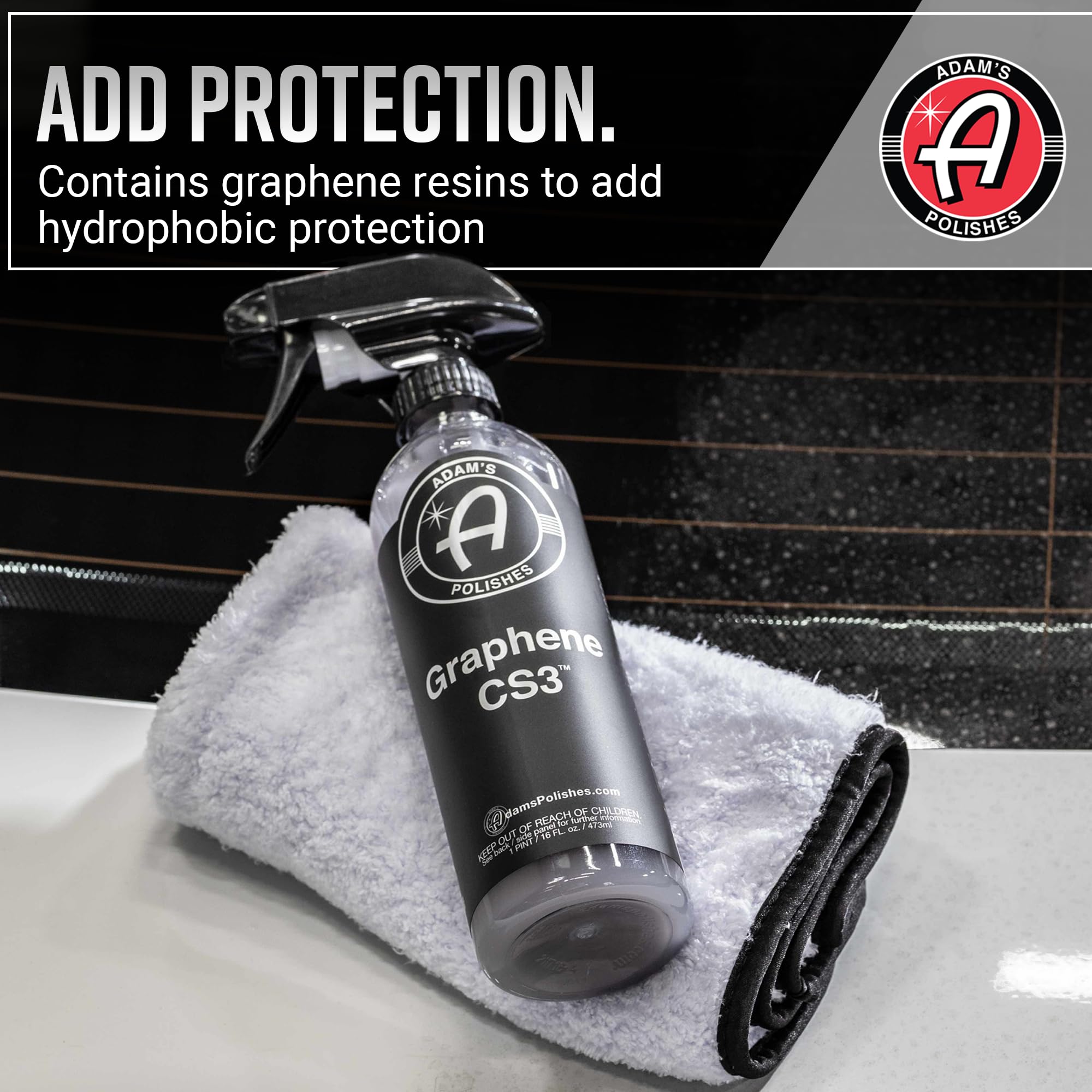 Adam's Polishes Graphene CS3 (16oz) - Graphene Waterless Wash Ceramic Spray Coating Detail Spray | High Gloss Car Wash Cleaning Spray for Car Detailing | RV Boat Motorcycle - Image 3