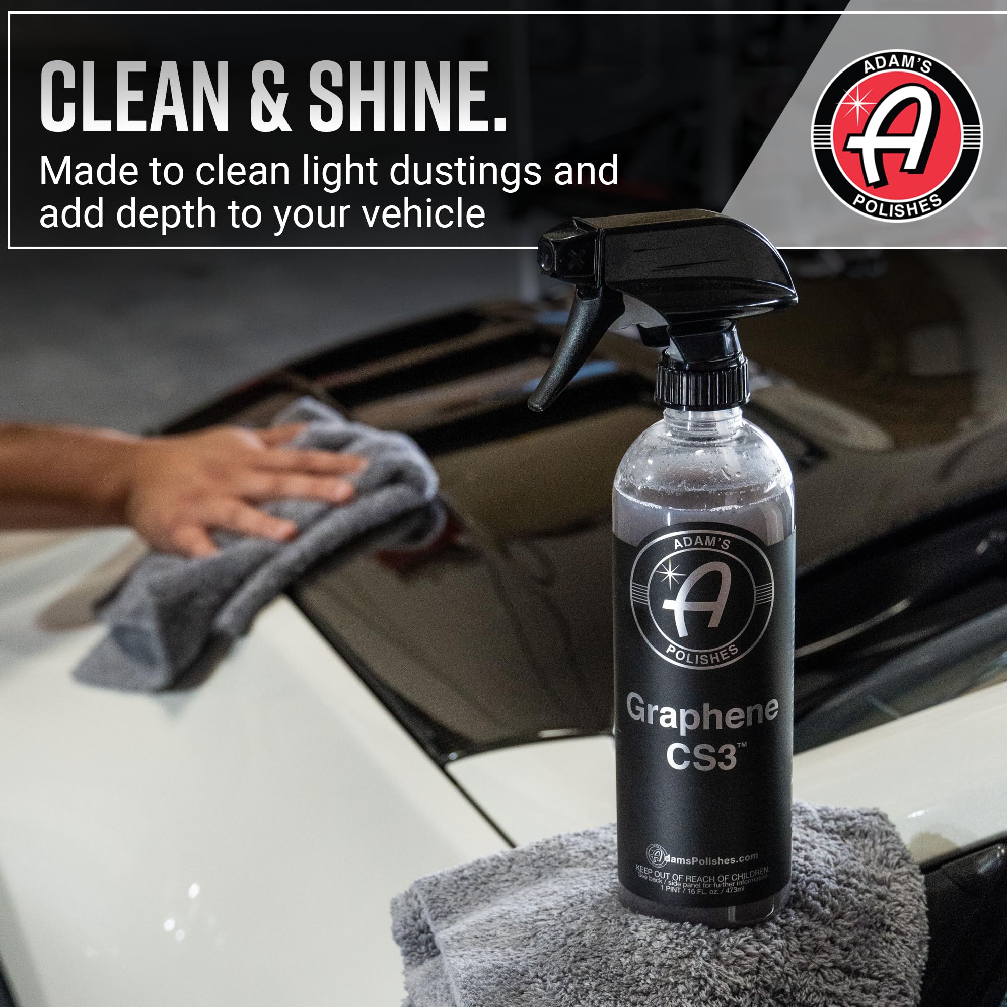 Adam's Polishes Graphene CS3 (16oz) - Graphene Waterless Wash Ceramic Spray Coating Detail Spray | High Gloss Car Wash Cleaning Spray for Car Detailing | RV Boat Motorcycle - Image 4