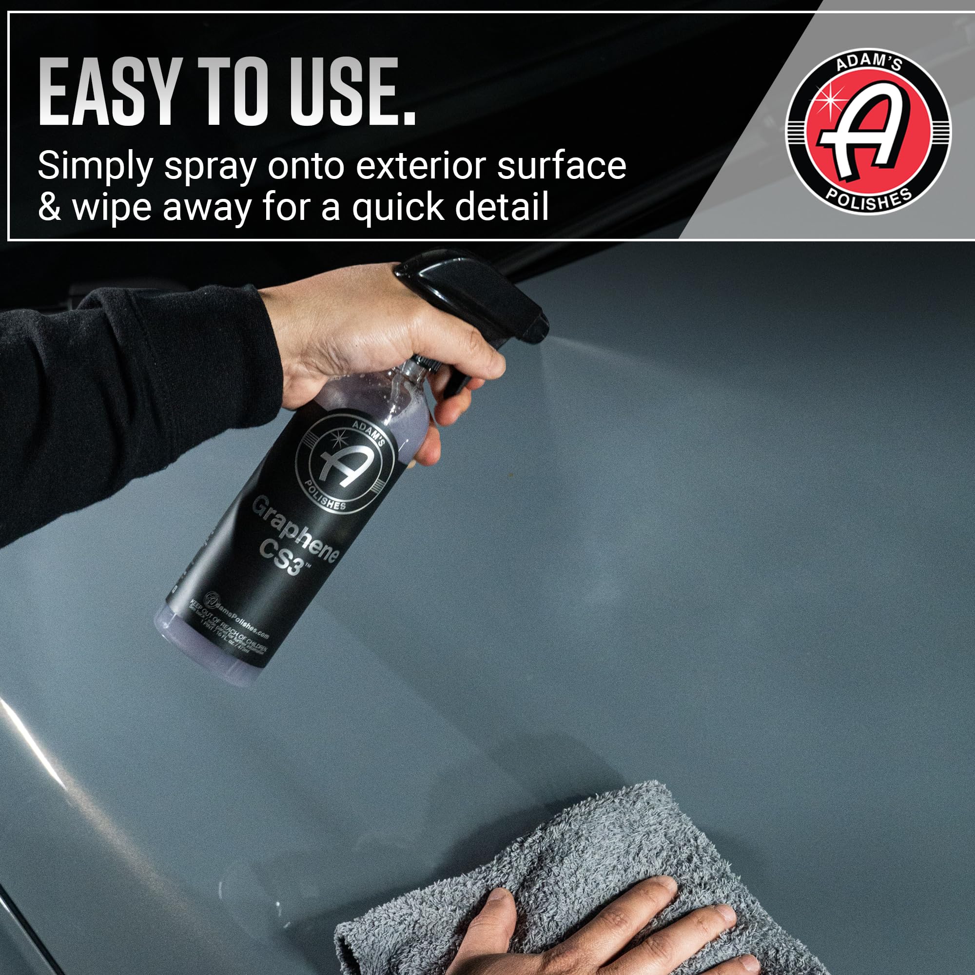 Adam's Polishes Graphene CS3 (16oz) - Graphene Waterless Wash Ceramic Spray Coating Detail Spray | High Gloss Car Wash Cleaning Spray for Car Detailing | RV Boat Motorcycle - Image 6