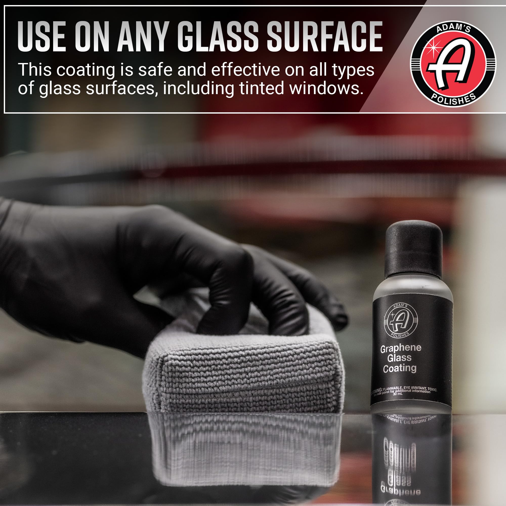Adam's Polishes Graphene Glass Coating (30ml) - Advanced Rain Windshield Water Repellent for Cars, Shower Doors Mirrors and Other Glass Surfaces | Long Lasting Hydrophobic Graphene Ceramic Coating - Image 7