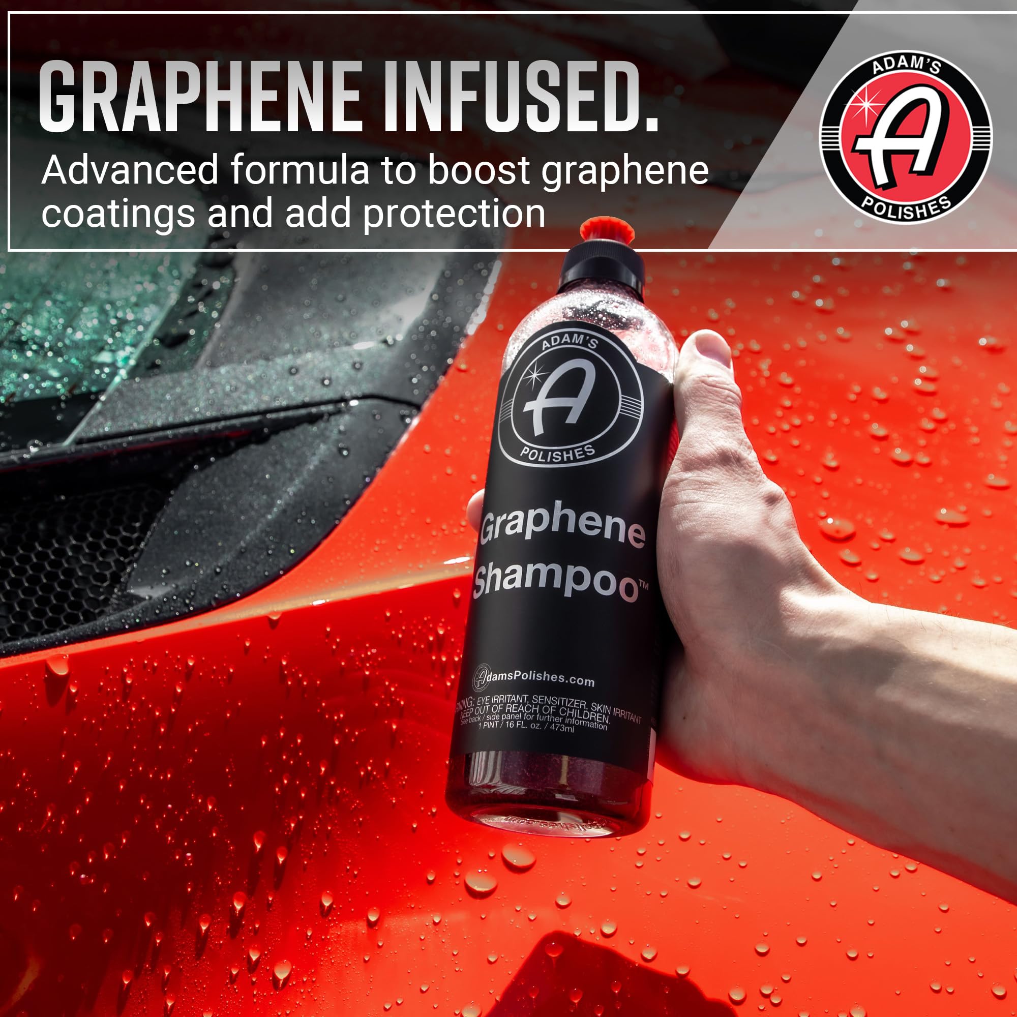Adam's Polishes Graphene Shampoo 16oz - Ceramic Coating Infused Car Wash Soap - Powerful Cleaner & Protection In One Step - pH Neutral, High Suds For Foam Cannon, Foam Gun, Or Detailing Bucket - Image 3