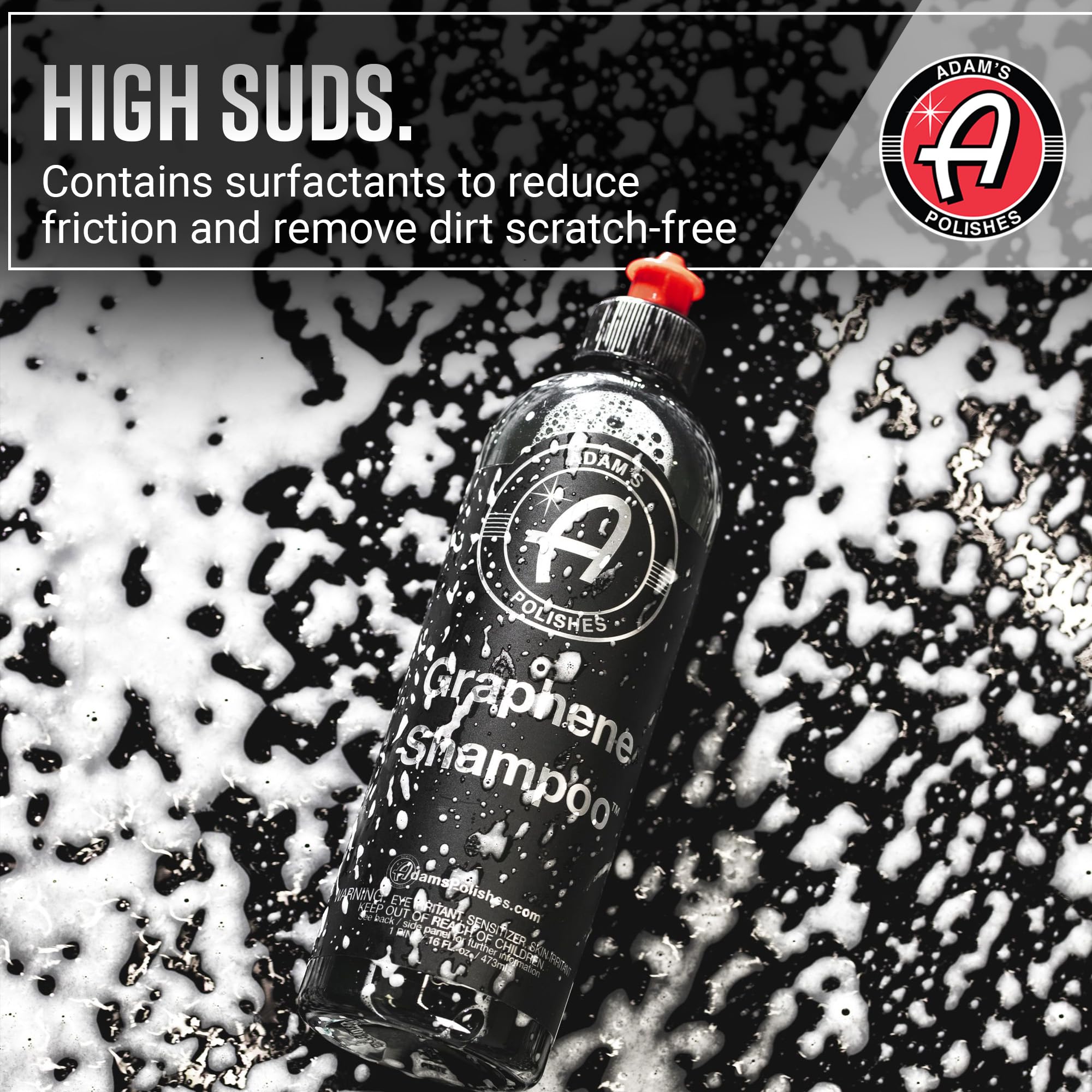 Adam's Polishes Graphene Shampoo 16oz - Ceramic Coating Infused Car Wash Soap - Powerful Cleaner & Protection In One Step - pH Neutral, High Suds For Foam Cannon, Foam Gun, Or Detailing Bucket - Image 5