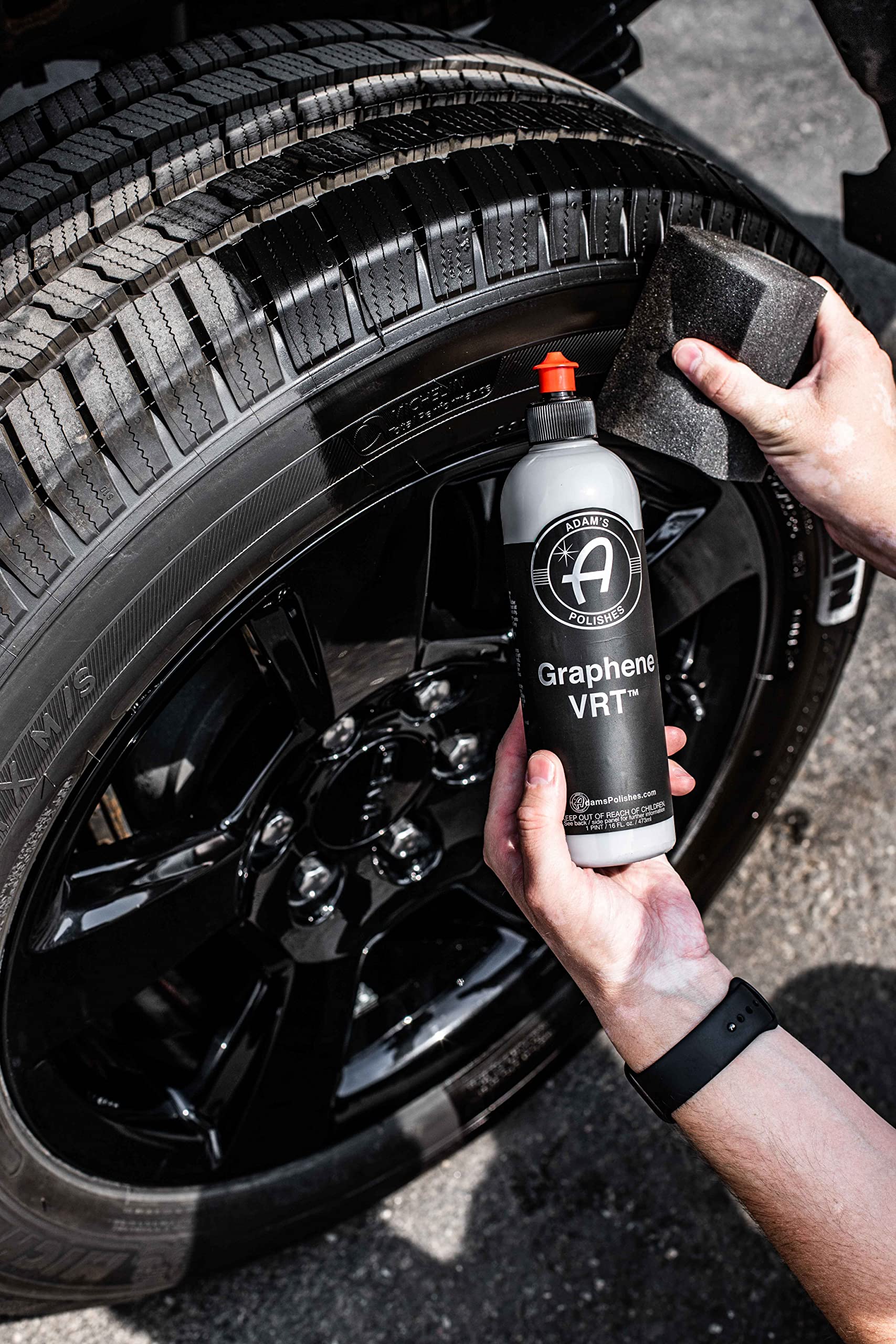 Adam's Polishes Graphene VRT 16oz Vinyl, Rubber, Tire & Trim Dressing - UV Protection and Water Repellent - Graphene Ceramic Infused Formula - Dress Tires or Trim Without Worry of Slinging (16oz) - Image 2