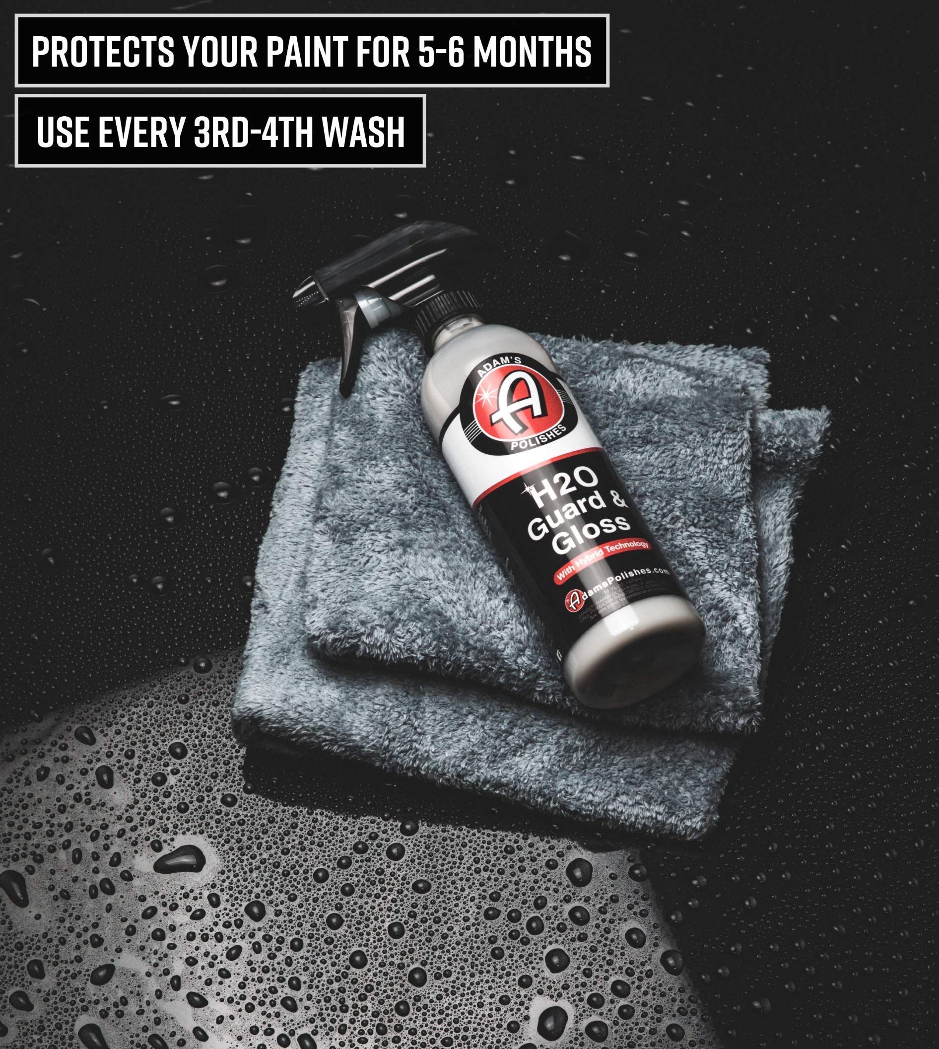 Adam's Polishes H2O Guard & Gloss - Revolutionary Hybrid Top Coat Technology Combines Silica Sealant and Quick Detailer Technology - Seals, Shines, and Protects All Exterior Surfaces (Collection) - Image 4