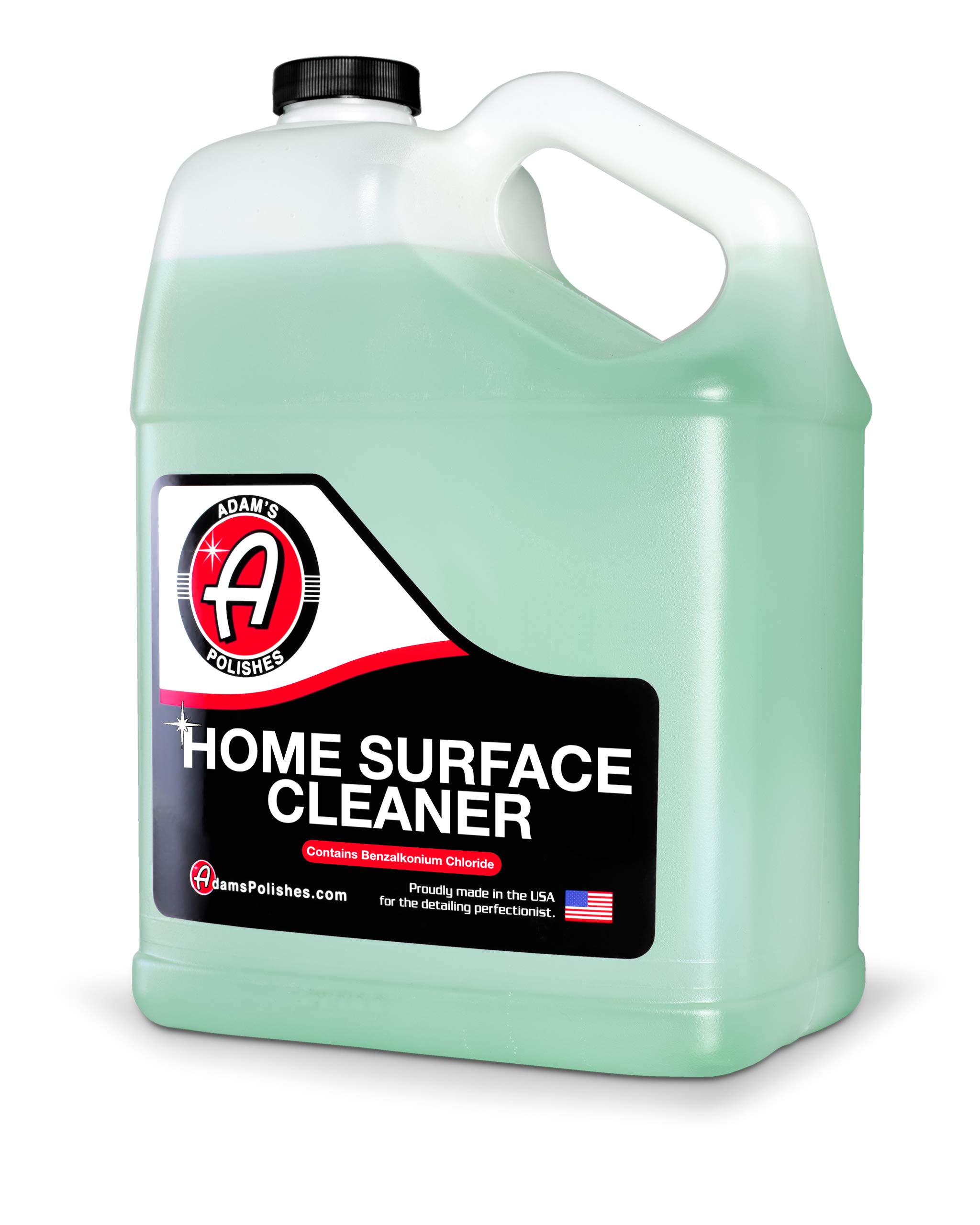 Adam's Polishes Home Surface Cleaner - Quickly, Safely Remove & Clean In Home Surfaces | Removes Odors, Non-Bleaching Formula For Kitchen, Bathroom, & Floor | Contains Benzalkonium Chloride (Gallon)