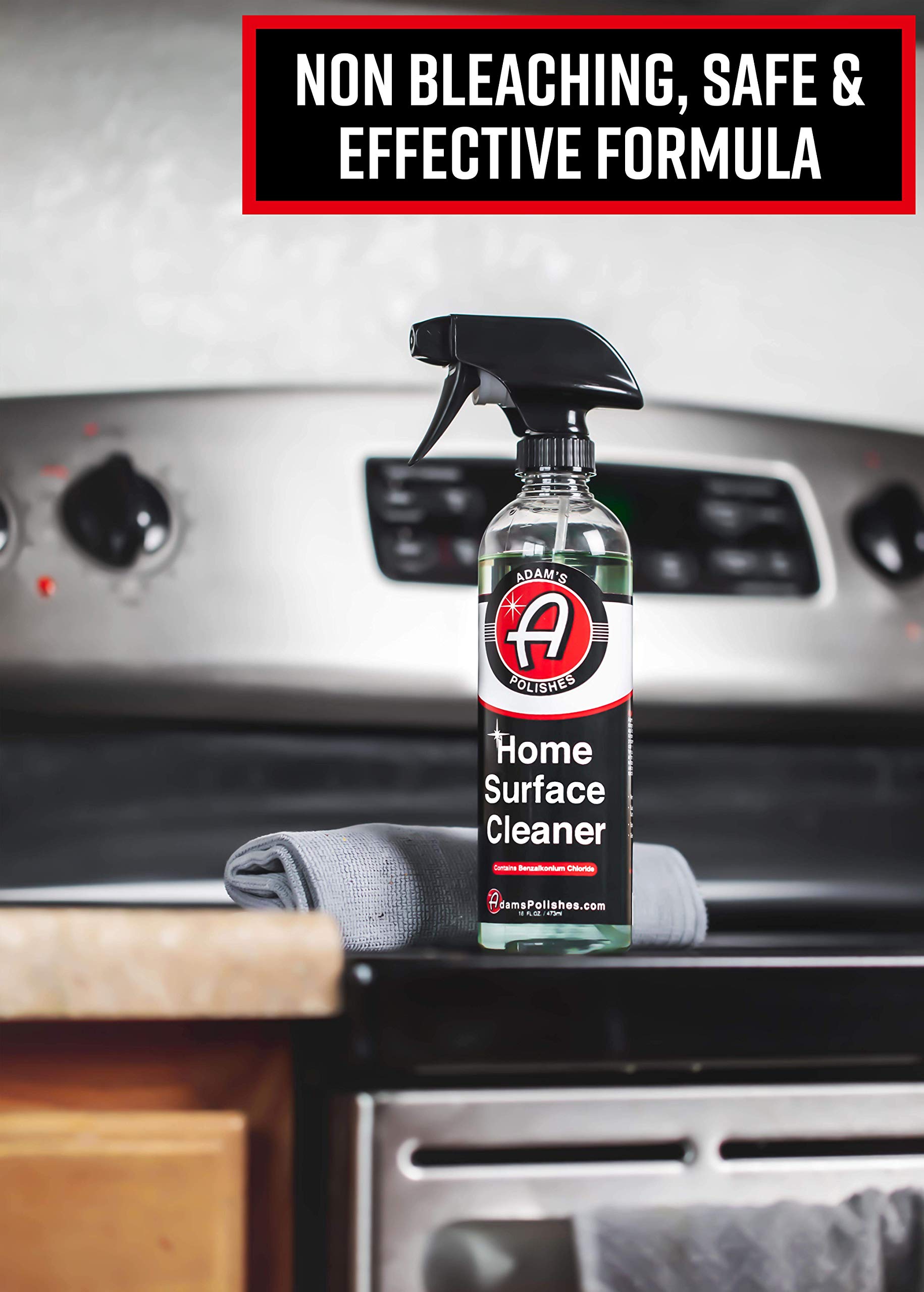 Adam's Polishes Home Surface Cleaner - Quickly, Safely Remove & Clean In Home Surfaces | Removes Odors, Non-Bleaching Formula For Kitchen, Bathroom, & Floor | Contains Benzalkonium Chloride (Gallon) - Image 2