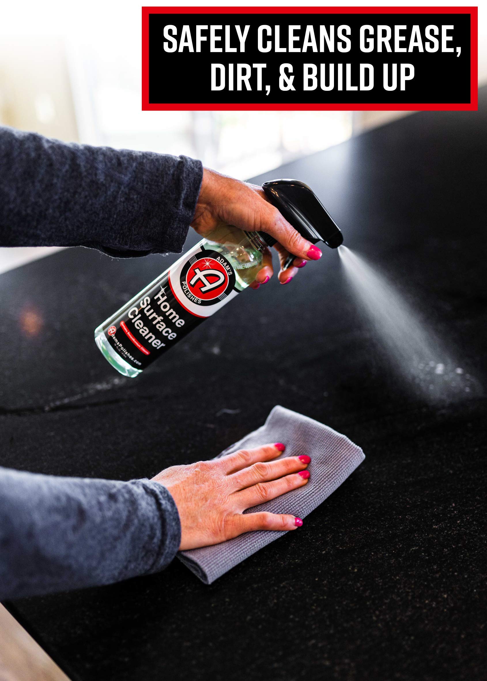 Adam's Polishes Home Surface Cleaner - Quickly, Safely Remove & Clean In Home Surfaces | Removes Odors, Non-Bleaching Formula For Kitchen, Bathroom, & Floor | Contains Benzalkonium Chloride (Gallon) - Image 3