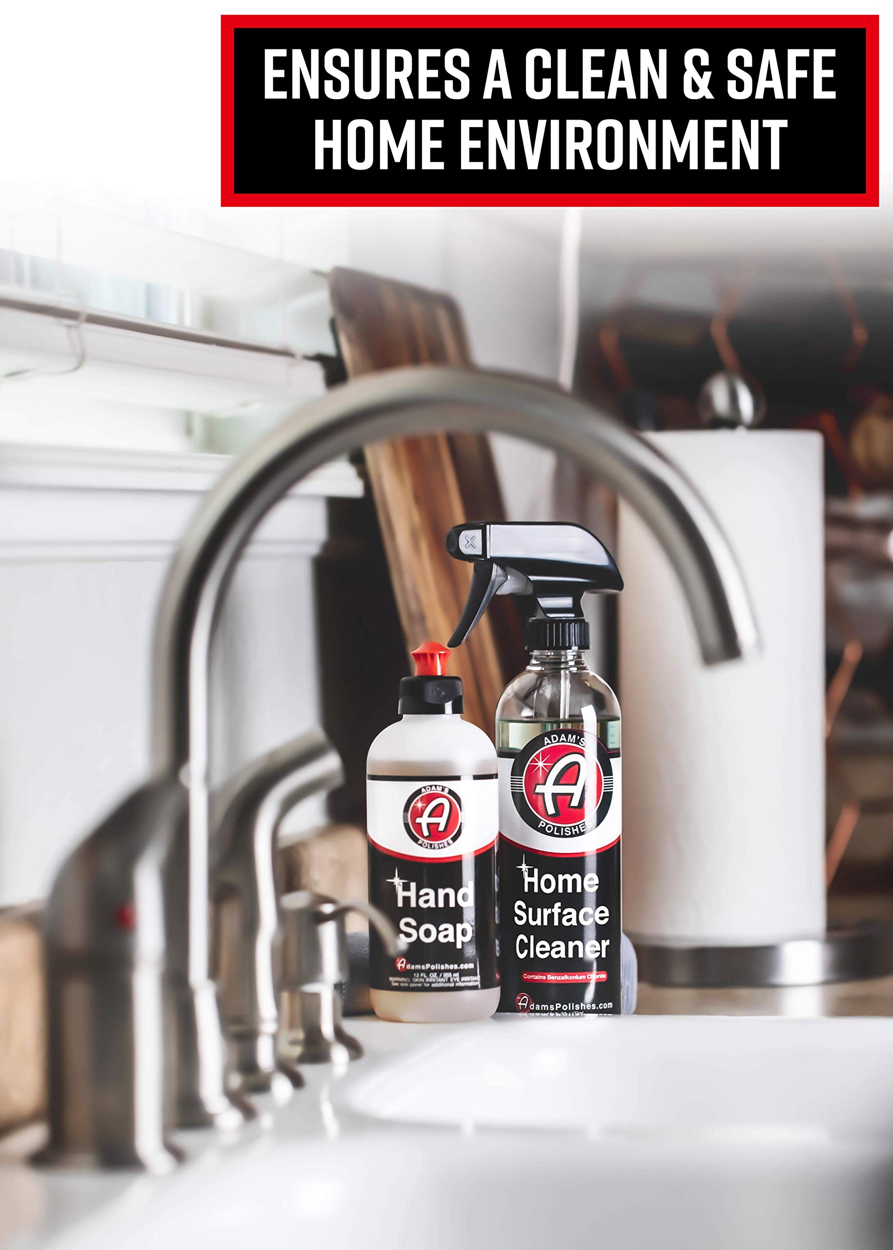 Adam's Polishes Home Surface Cleaner - Quickly, Safely Remove & Clean In Home Surfaces | Removes Odors, Non-Bleaching Formula For Kitchen, Bathroom, & Floor | Contains Benzalkonium Chloride (Gallon) - Image 7