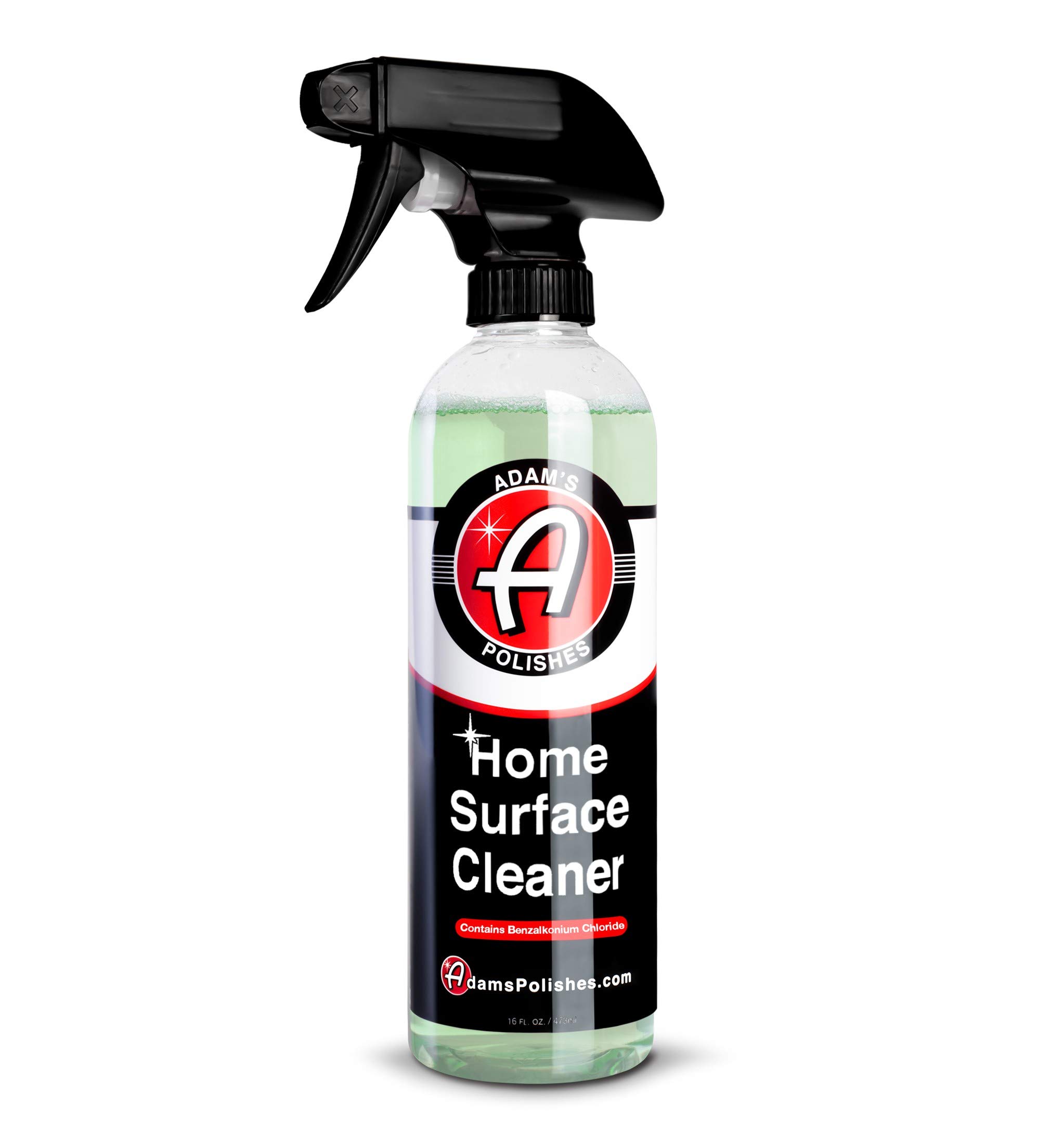 Adam's Polishes Home Surface Cleaner - Quickly, Safely Remove & Clean In Home Surfaces | Removes Odors, Non-Bleaching Formula For Kitchen, Bathroom, & Floor | Contains Benzalkonium Chloride (16oz)