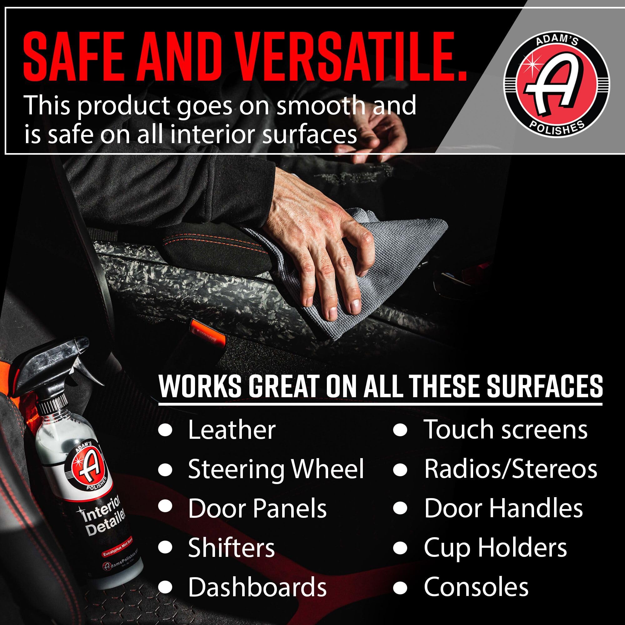 Adam's Polishes Interior Detailer 16 fl. oz (Combo) - Total Car Interior Cleaner, Protectant & Dressing | All Purpose Cleaner & Leather Conditioner | Vinyl, Dashboard, Screen, Seat Cleaner & More - Image 3