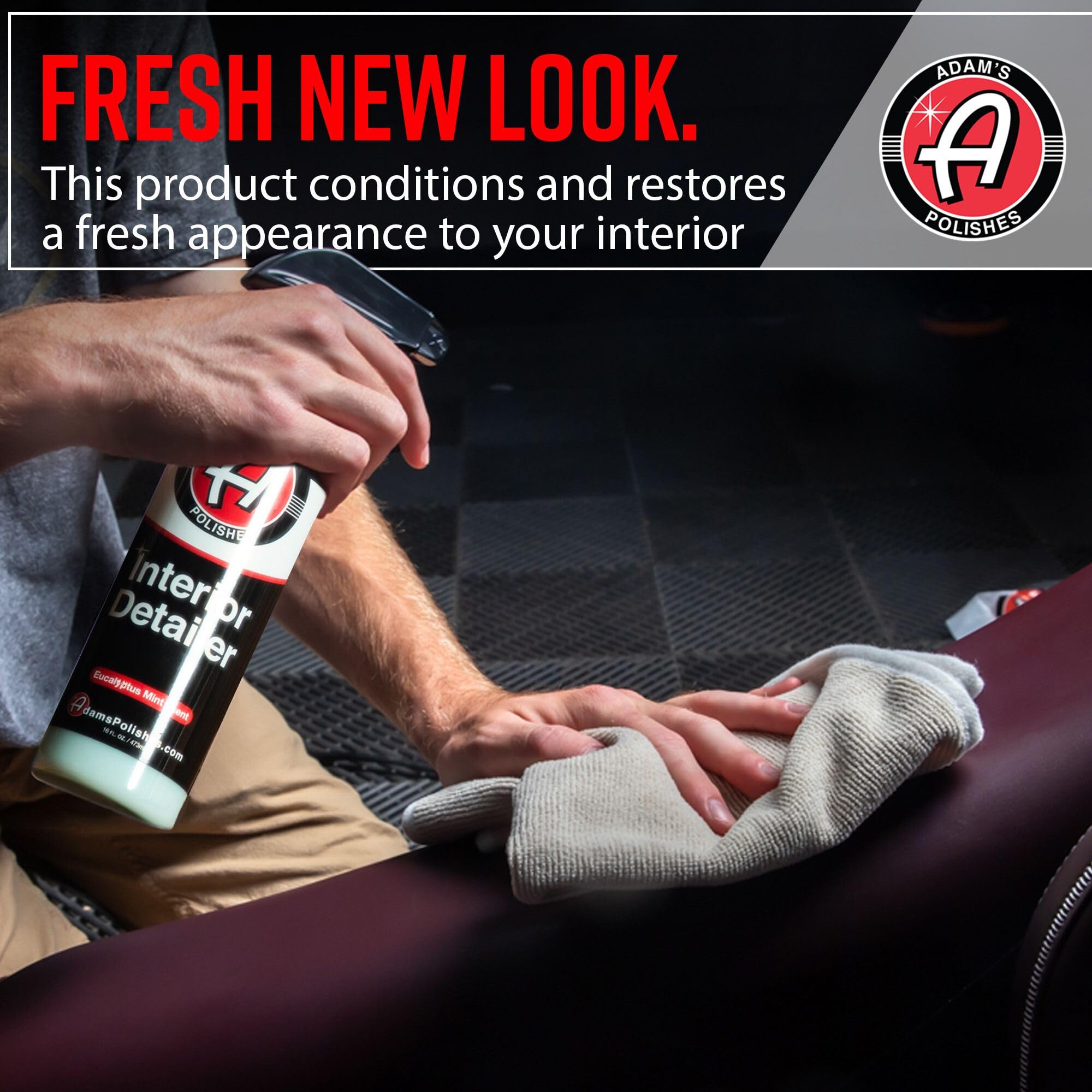 Adam's Polishes Interior Detailer 16 fl. oz (Combo) - Total Car Interior Cleaner, Protectant & Dressing | All Purpose Cleaner & Leather Conditioner | Vinyl, Dashboard, Screen, Seat Cleaner & More - Image 4